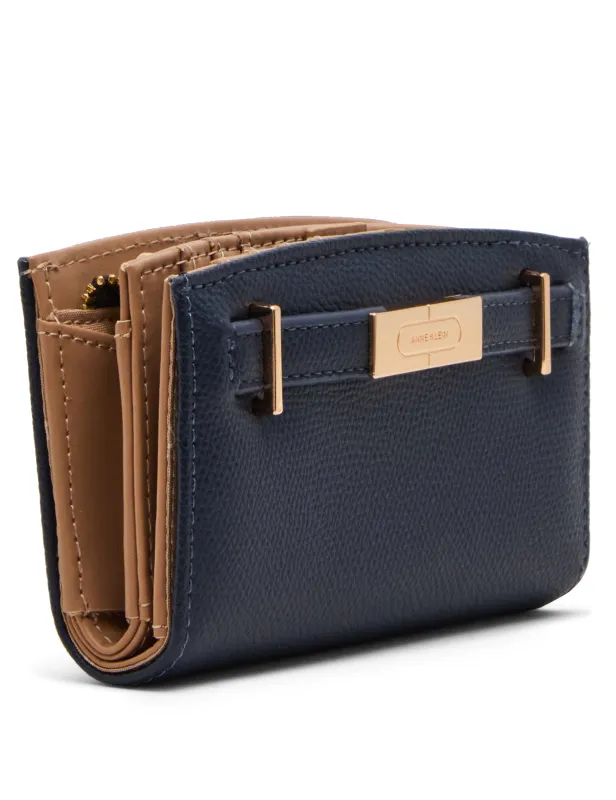 Belted Medium Zip Bifold Wallet made by Anne Klein