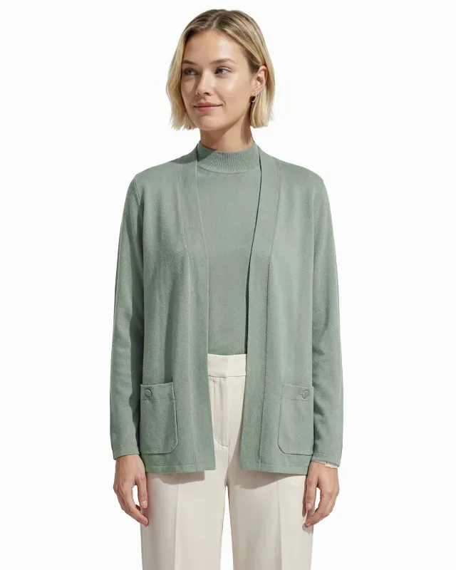 Malibu Cardigan Kissing Front sold by Anne Klein