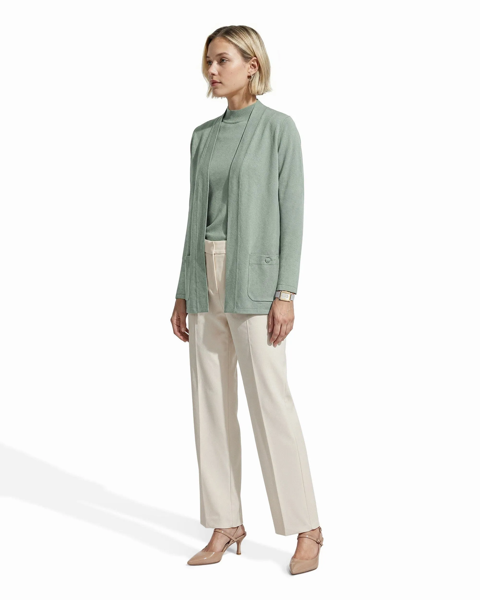 Malibu Cardigan Kissing Front sold by Anne Klein product image thumbnail 3