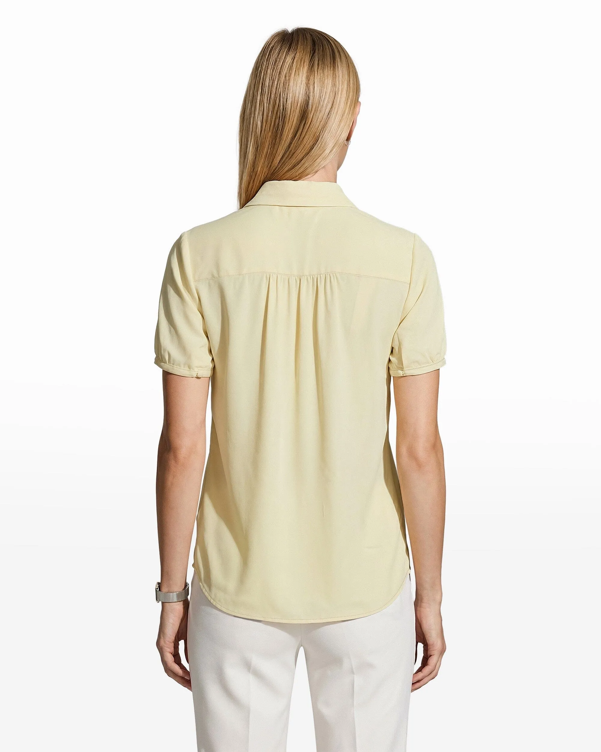 Button Front Cap Sleeve Blouse sold by Anne Klein product image thumbnail 2