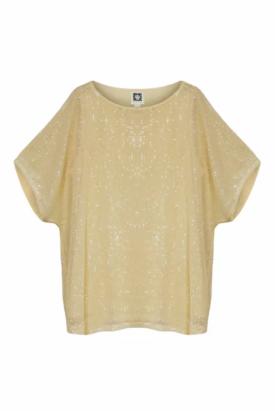 Plus Size Boat Neck Dolman Sleeve T-Shirt with Side Slits sold by Anne Klein