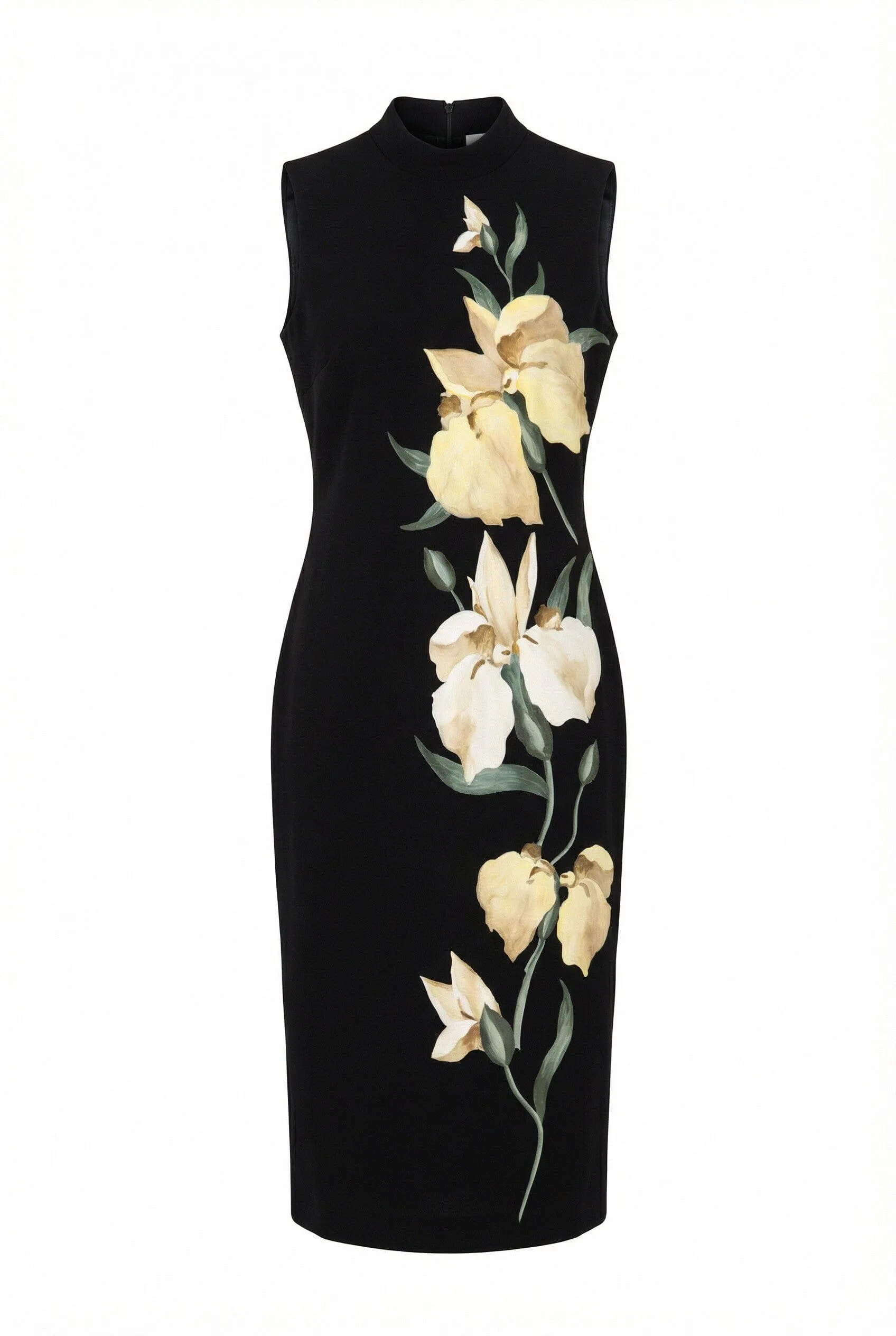 Mock Neck Sleeveless Floral Midi Dress sold by Anne Klein