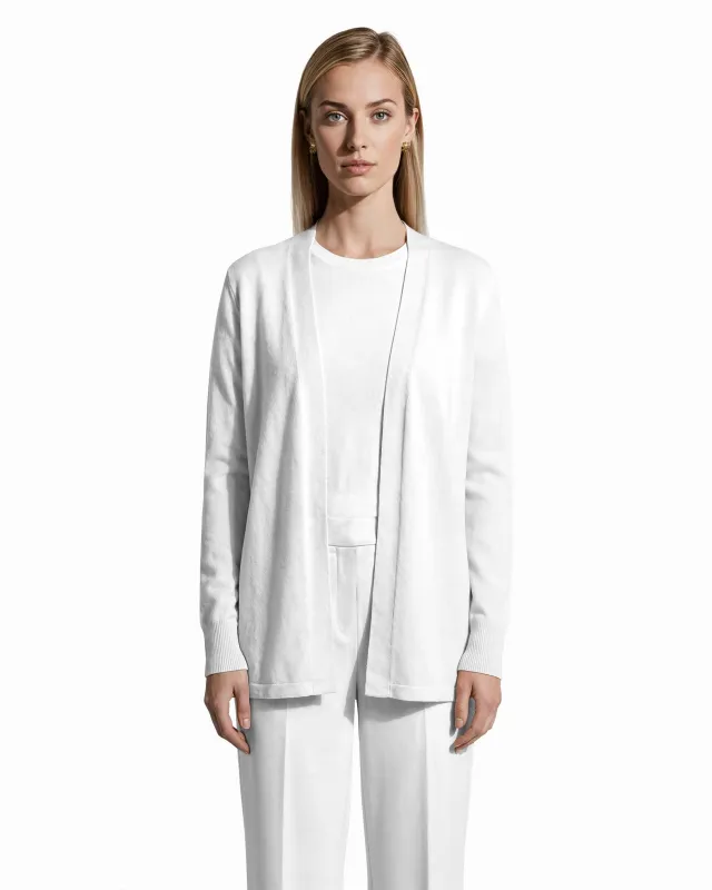 Kissing Front Long Sleeve Cardigan with Pockets sold by Anne Klein