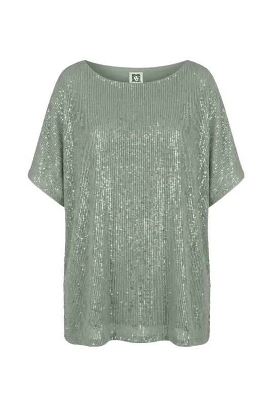 Plus Size Boat Neck Dolman Sleeve T-Shirt with Side Slits sold by Anne Klein