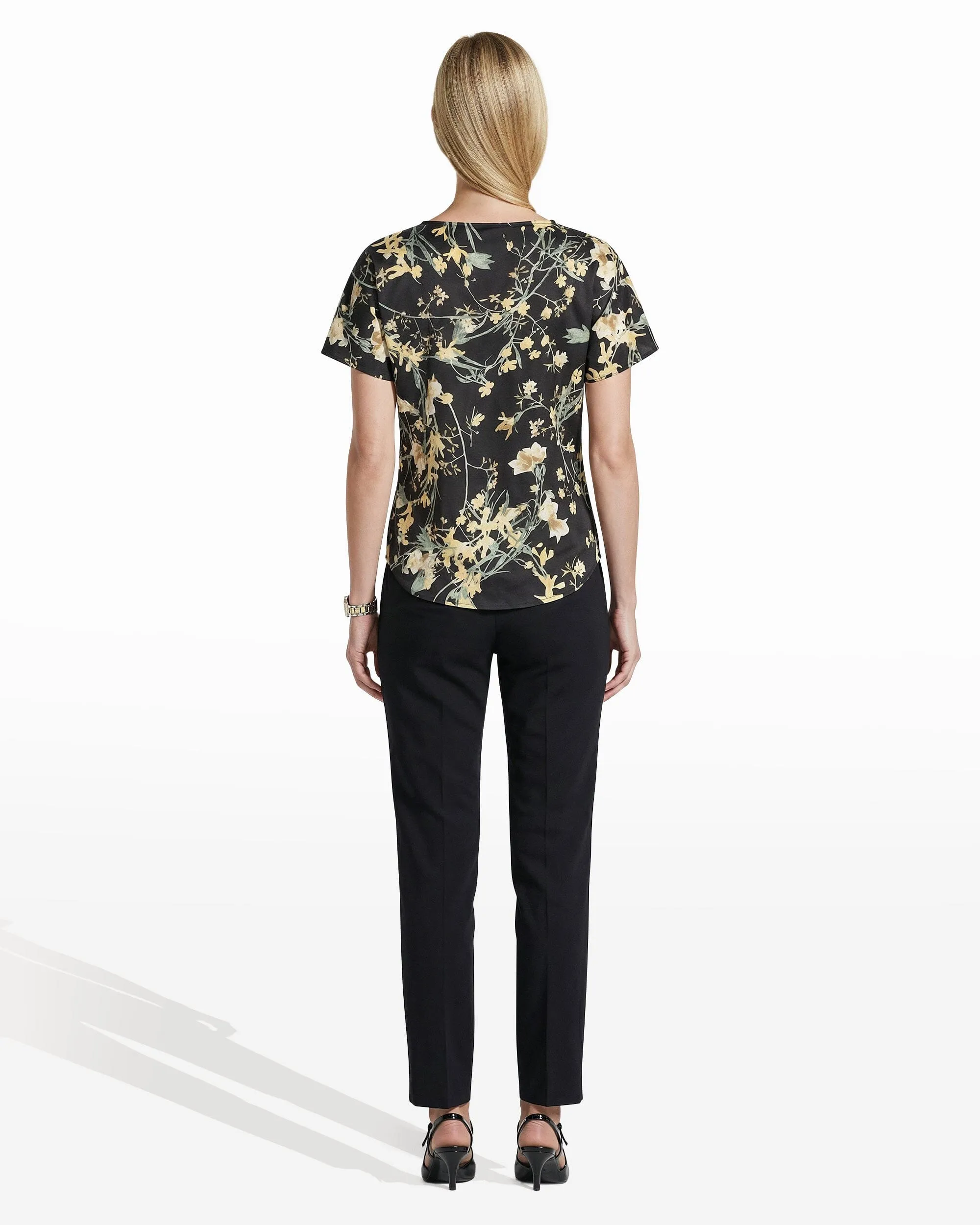 Bateau Neck Short Sleeve Blouse sold by Anne Klein product image thumbnail 4