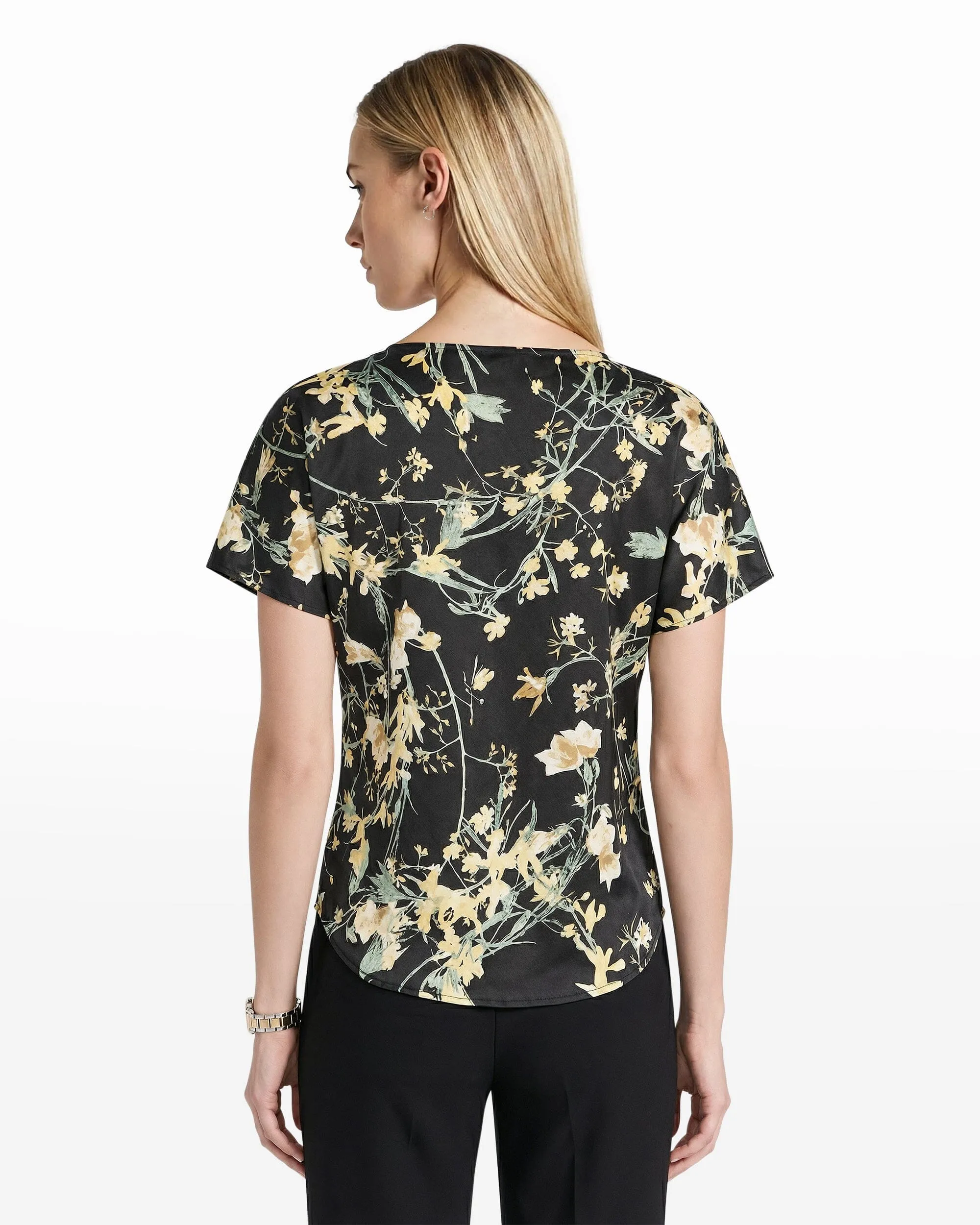 Bateau Neck Short Sleeve Blouse sold by Anne Klein product image thumbnail 2