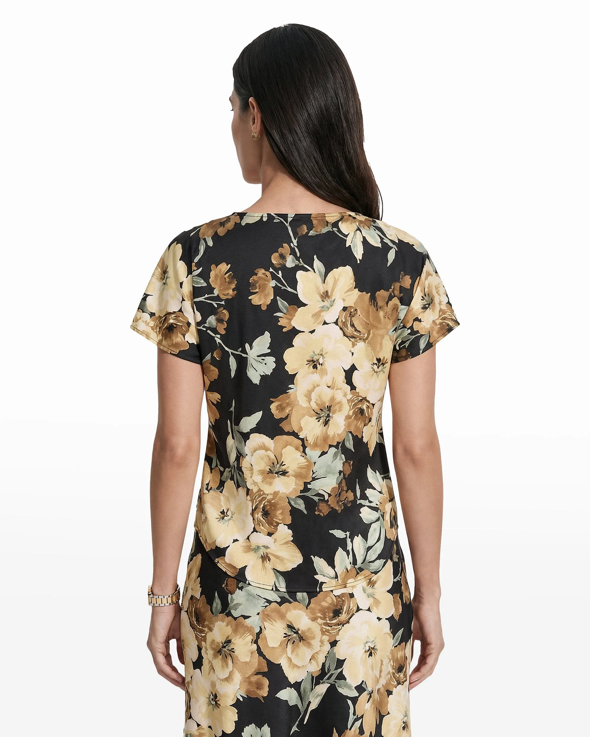 Bateau Neck Short Sleeve Blouse sold by Anne Klein product image thumbnail 4