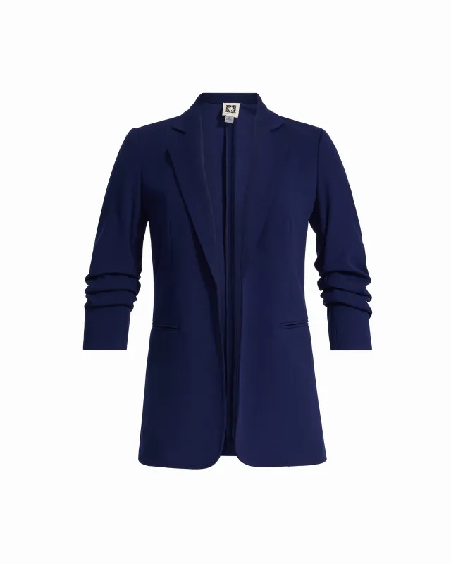Open Front Scrunch Sleeve Jacket sold by Anne Klein