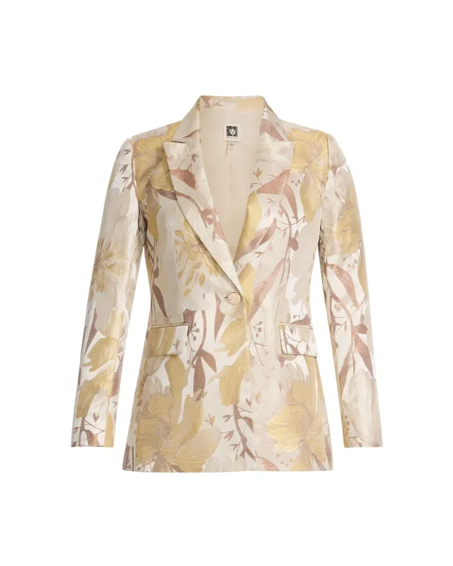 Peak Lapel Single Button Jacket With Flap Pockets made by Kasper