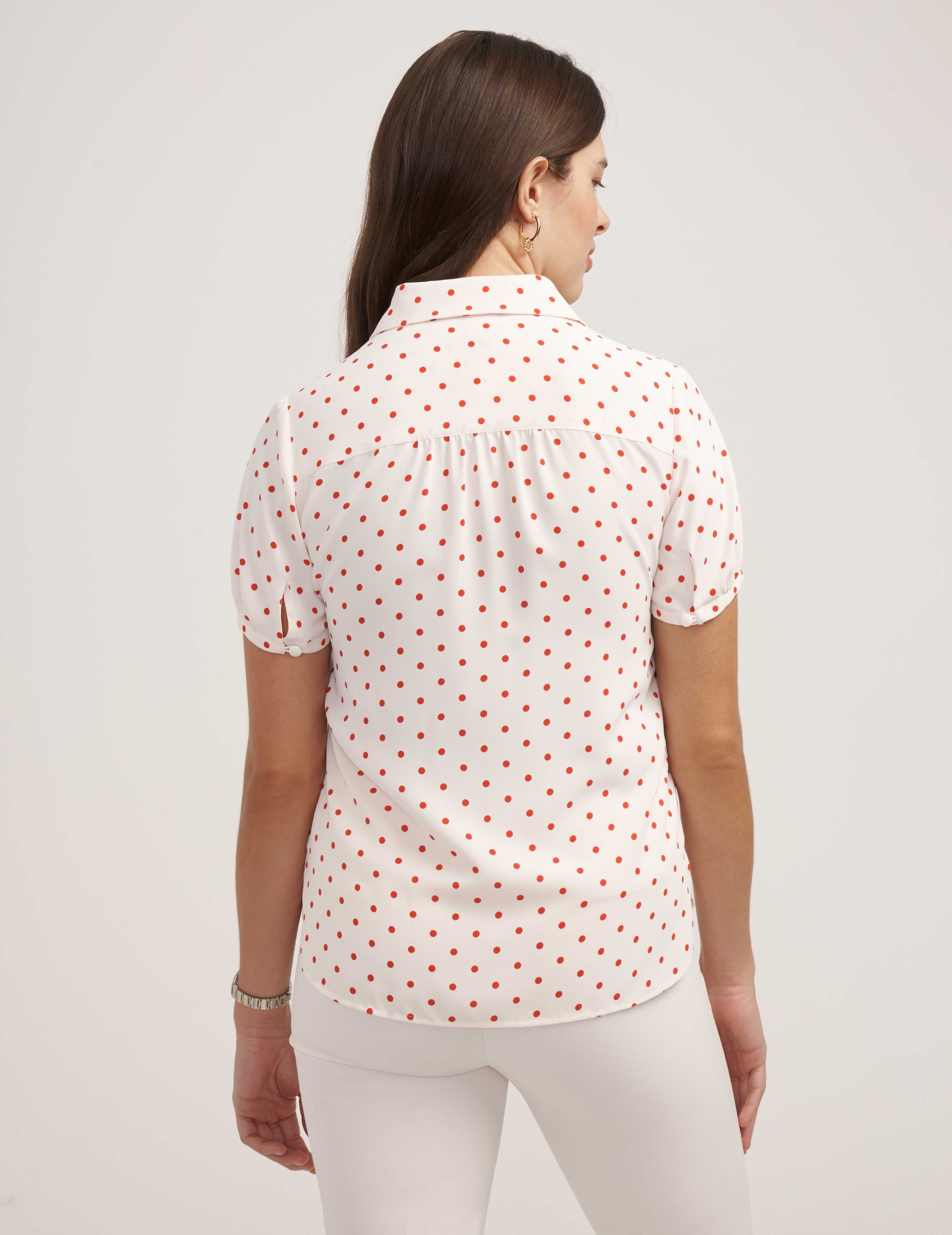 Shirred Cap Button Down Blouse- Clearance sold by Anne Klein product image thumbnail 3