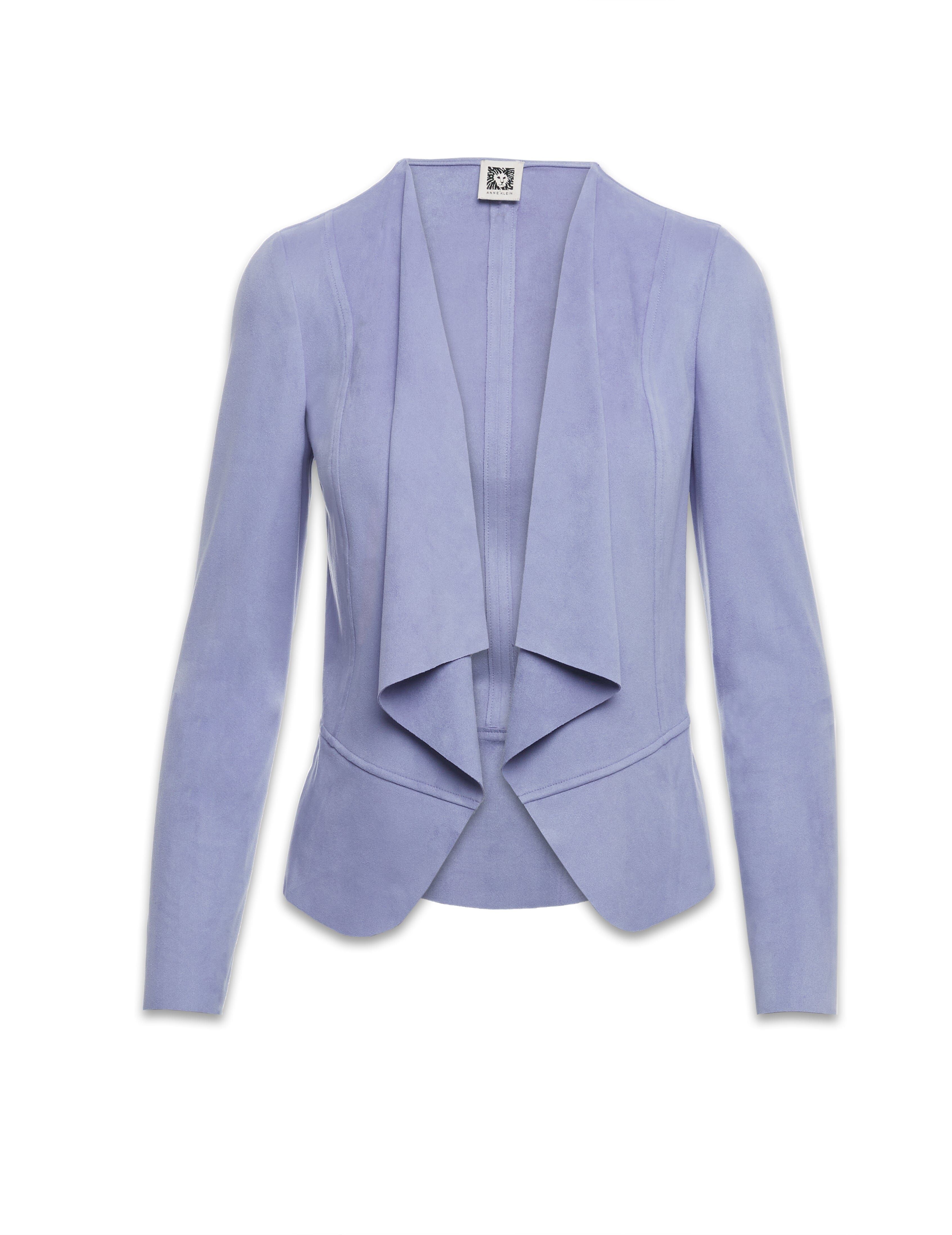 Faux Suede Drape Front Jacket- Clearance sold by Anne Klein