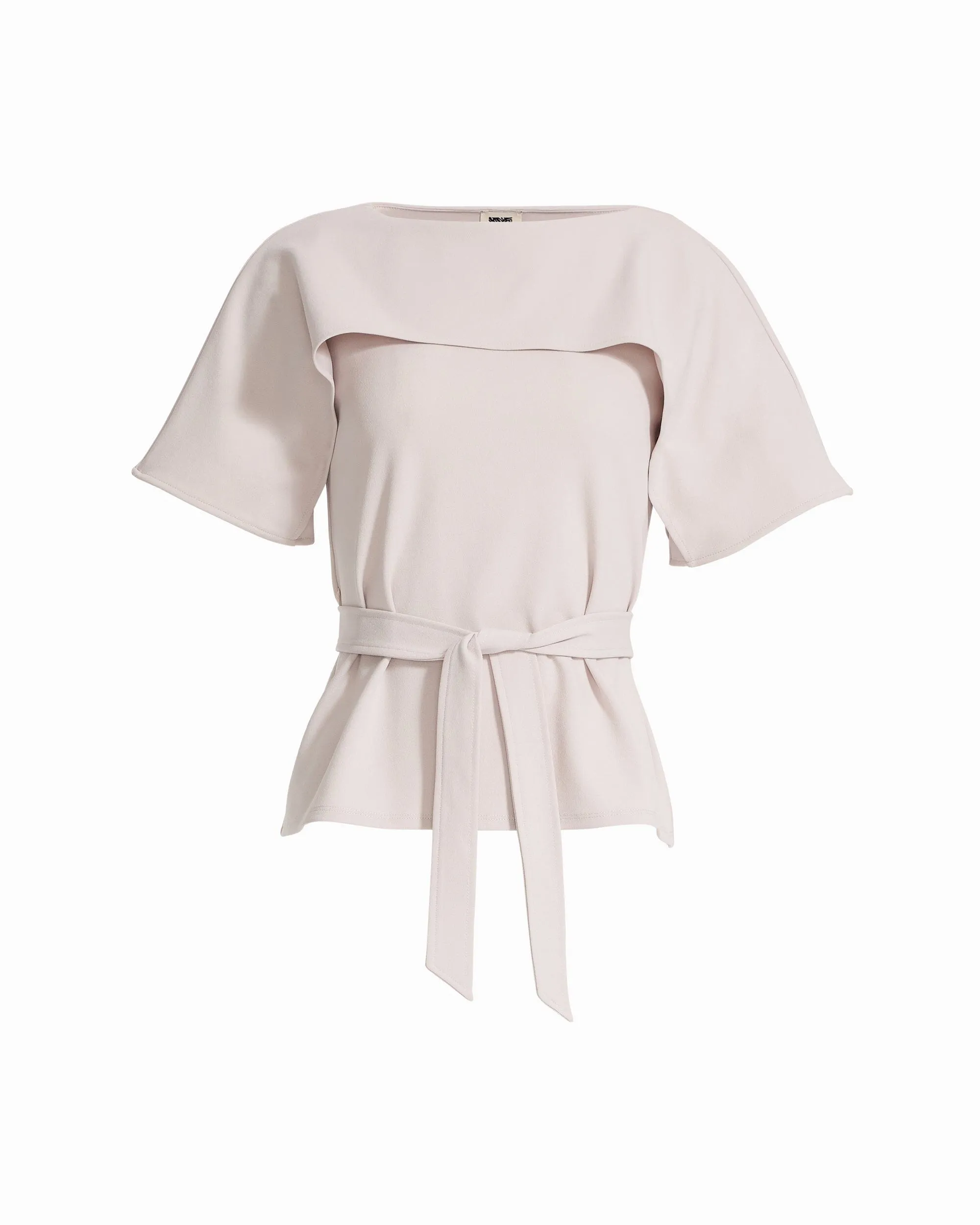 Layered Short Sleeve Bateau neckline Neck Pullover sold by Anne Klein