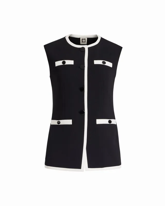 Color-Blocked Four Button Vest sold by Anne Klein