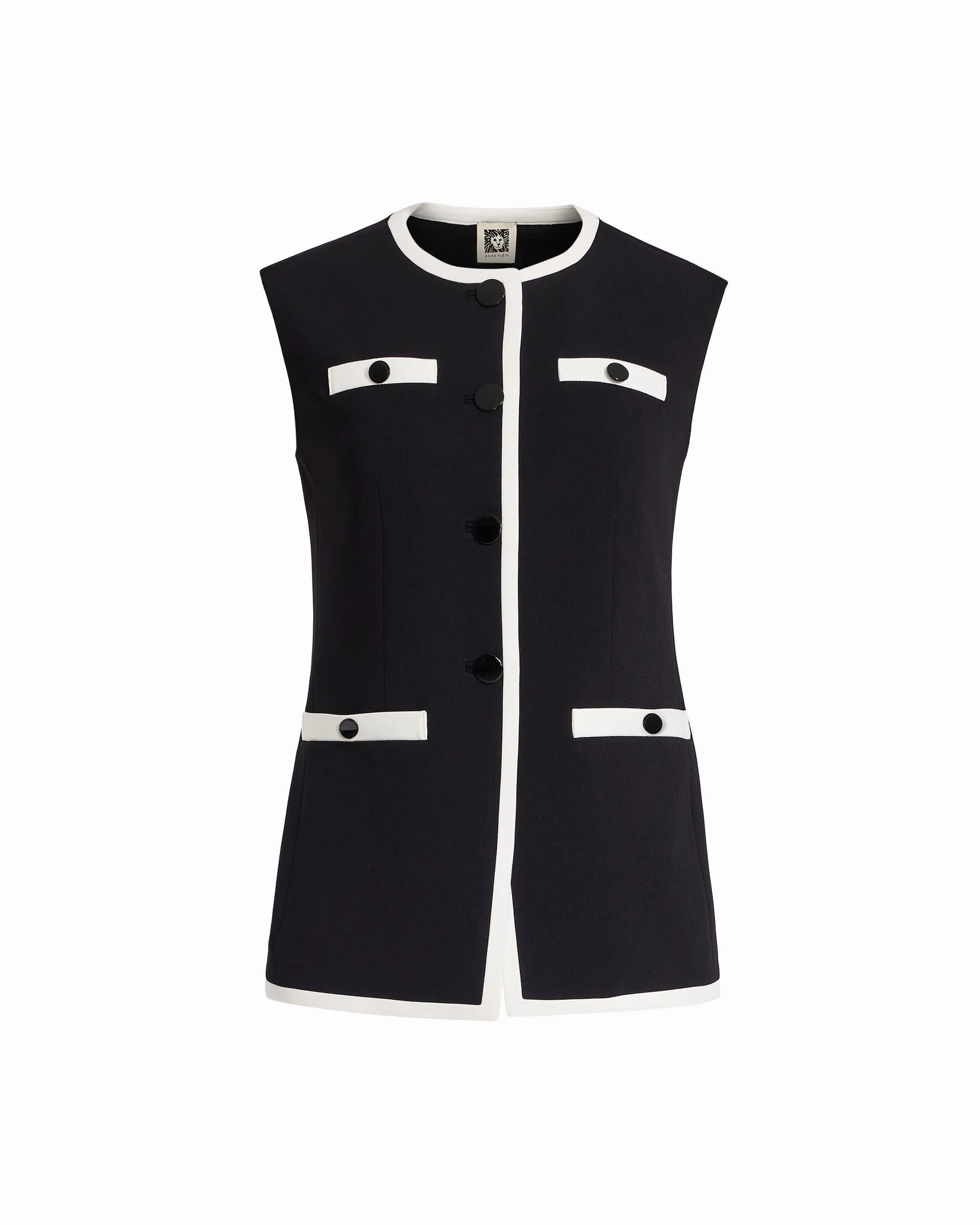 Color-Blocked Four Button Vest sold by Anne Klein