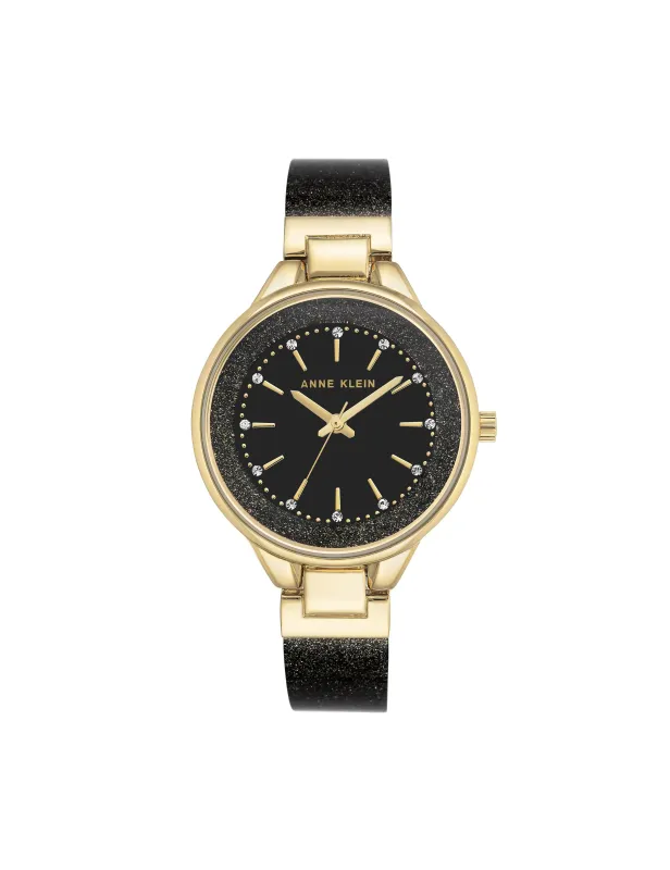 Glitter Resin Bangle Watch made by Anne Klein