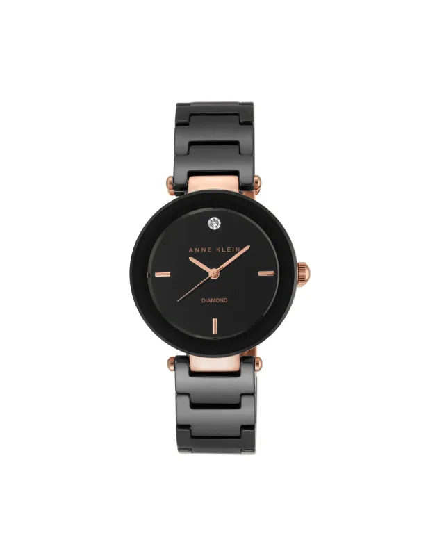 Ceramic Bracelet Watch With Diamond Accents sold by Anne Klein