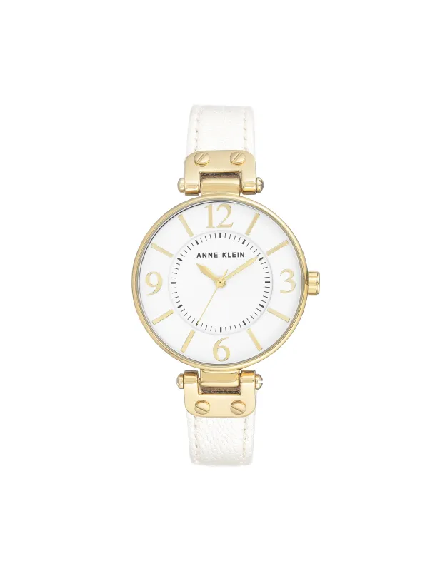 Leather Strap Everyday Watch made by Anne Klein