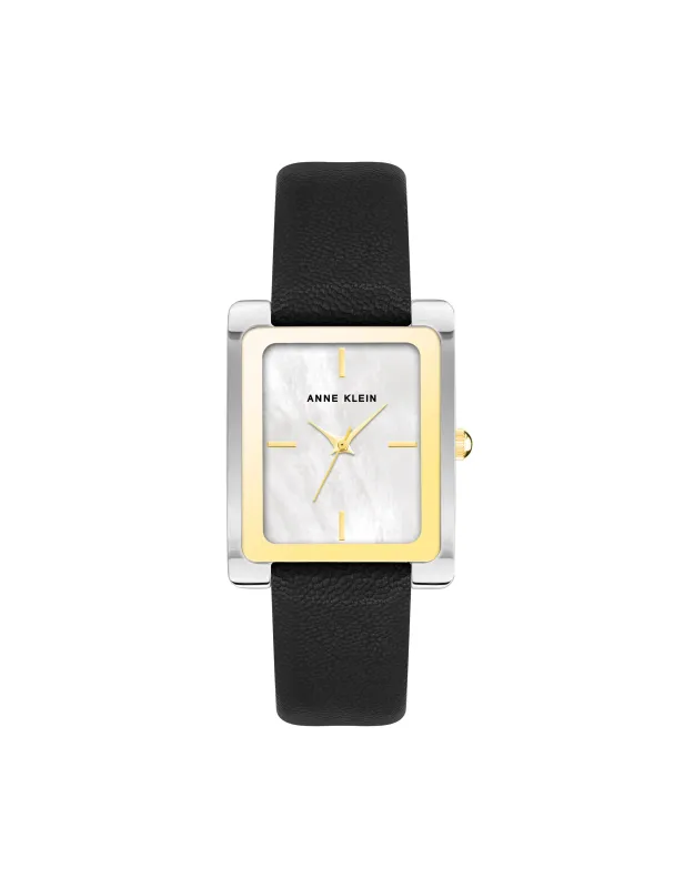 Rectangular Leather Strap Watch sold by Anne Klein