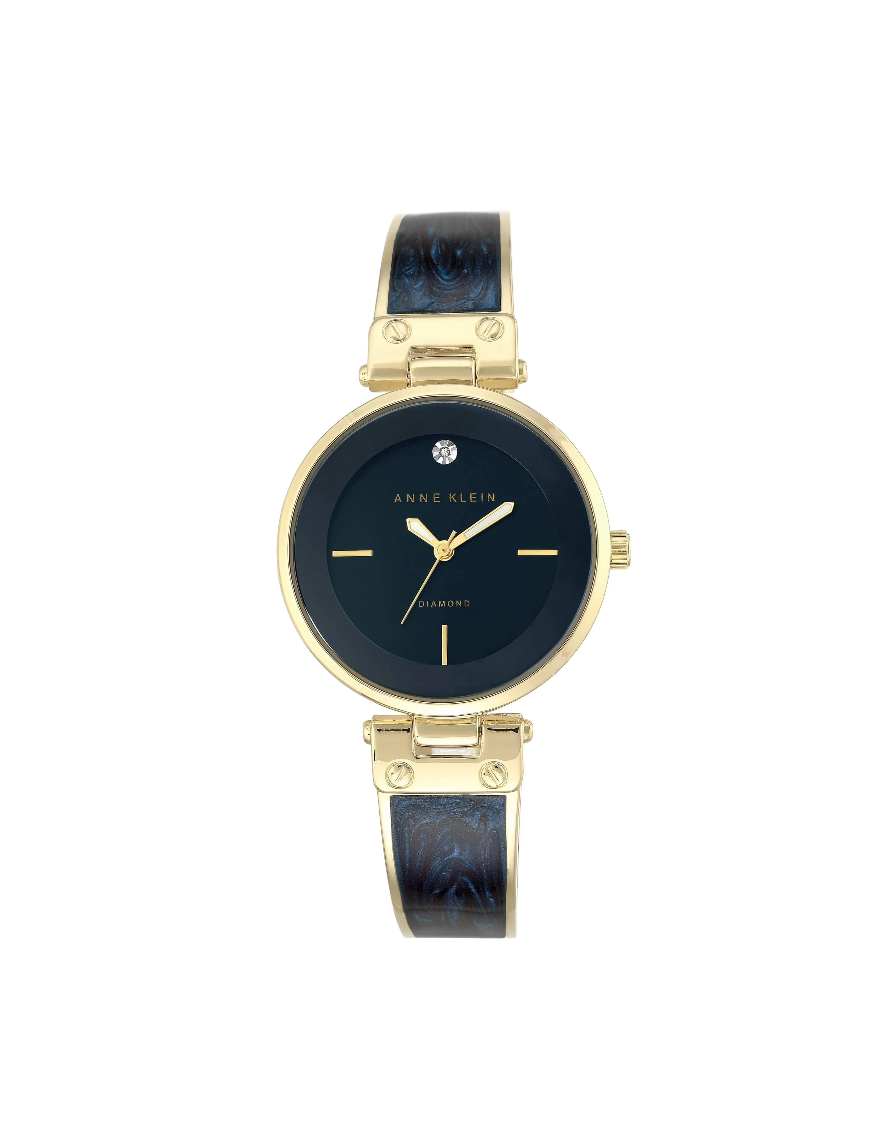 Diamond Accented Bangle Bracelet Watch sold by Anne Klein