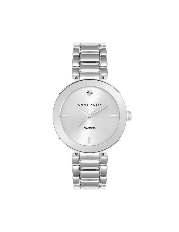 Diamond Dial Bracelet Watch made by Anne Klein
