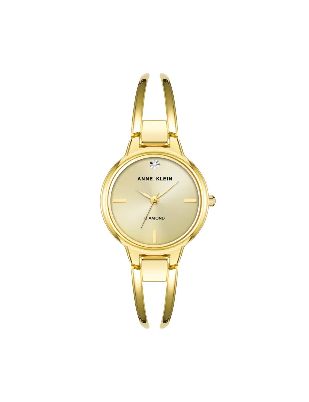 Diamond Accented Open Bangle Watch sold by Anne Klein