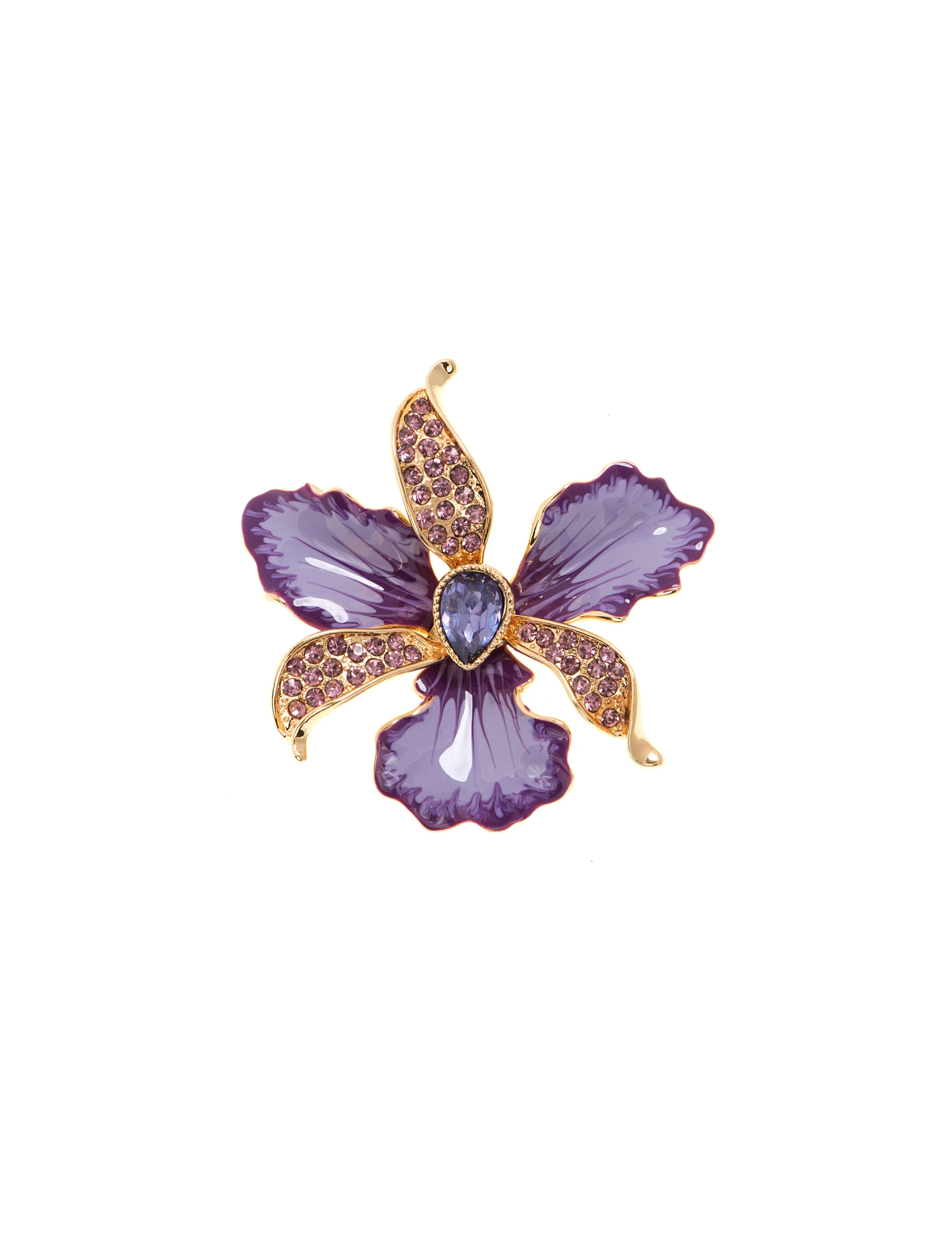 Violet Flower Petal Brooch sold by Anne Klein