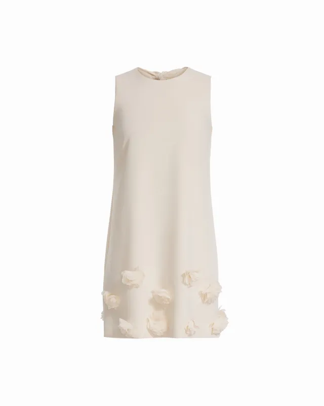 Sleeveless Shift silhouette Dress with Rosette Detail sold by Anne Klein