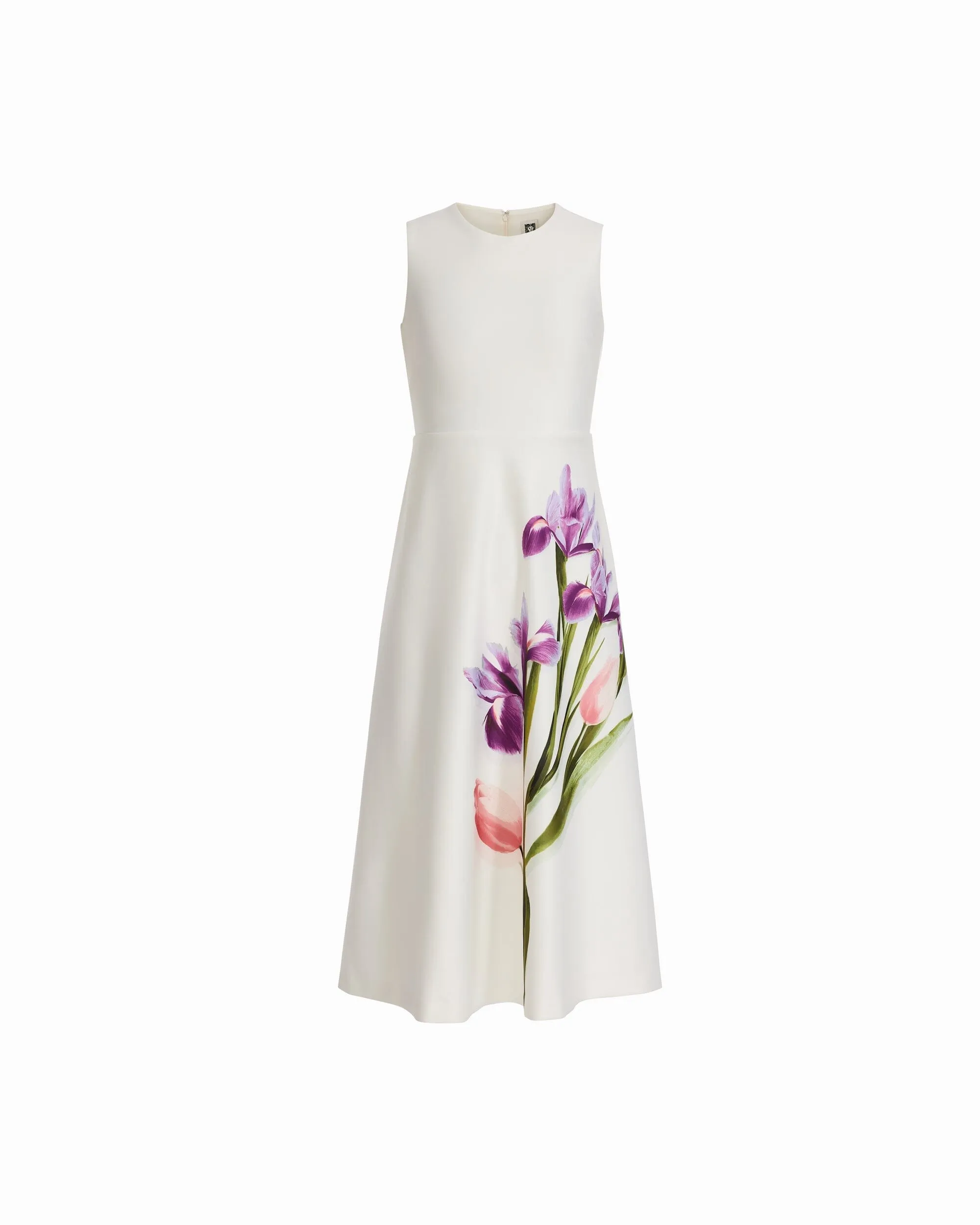 A-Line Silhouette Crew Neck Midi Length Dress sold by Anne Klein