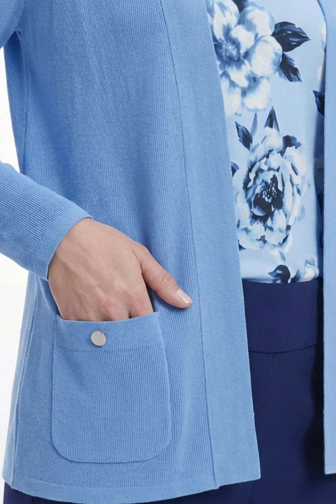 Petite Malibu Cardigan With Kissing Front sold by Anne Klein product image thumbnail 3