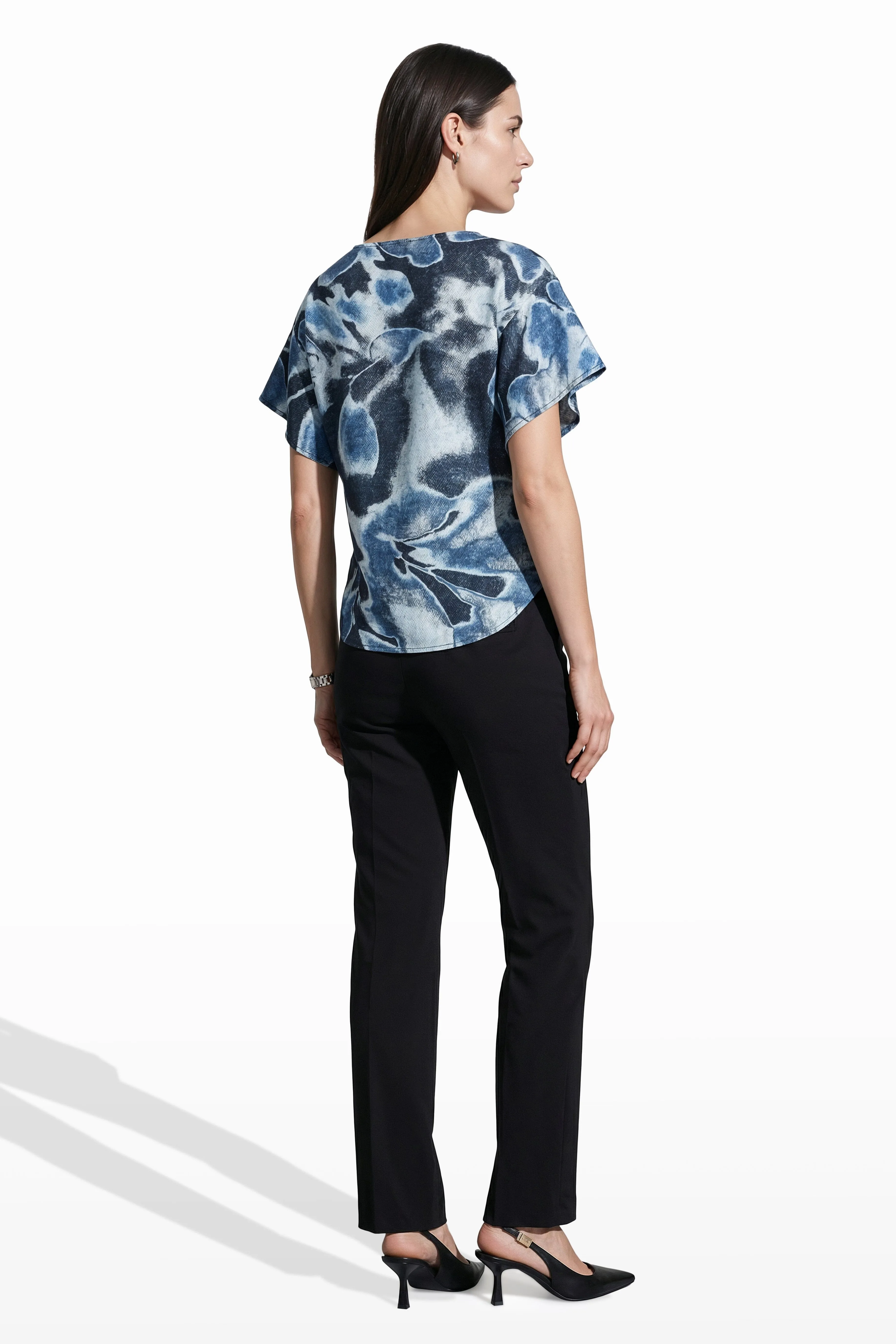 Flutter Sleeve Bateau Neck Blouse sold by Anne Klein product image thumbnail 2