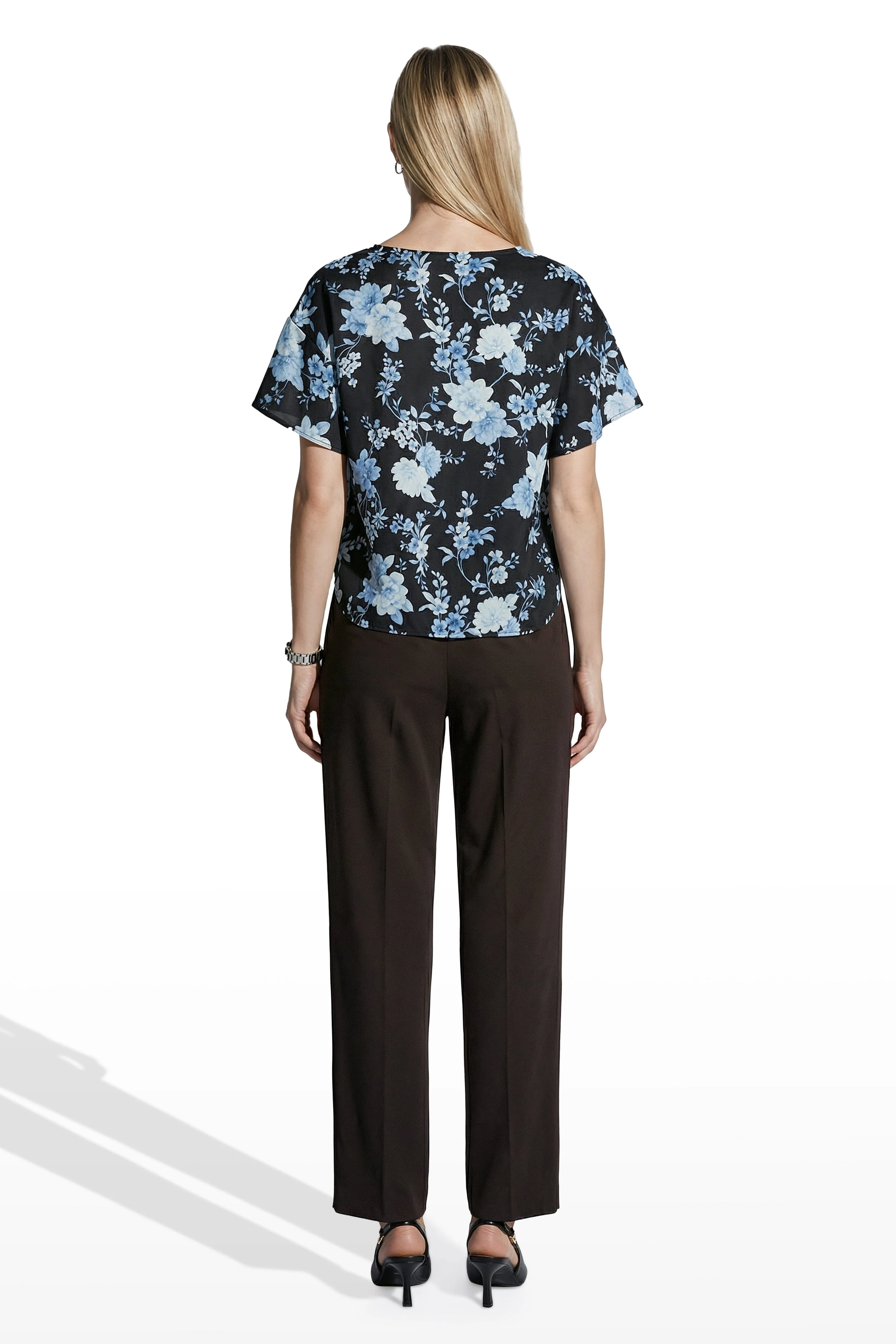 Plus Size Flutter Sleeve Bateau Neck Blouse sold by Anne Klein product image thumbnail 2