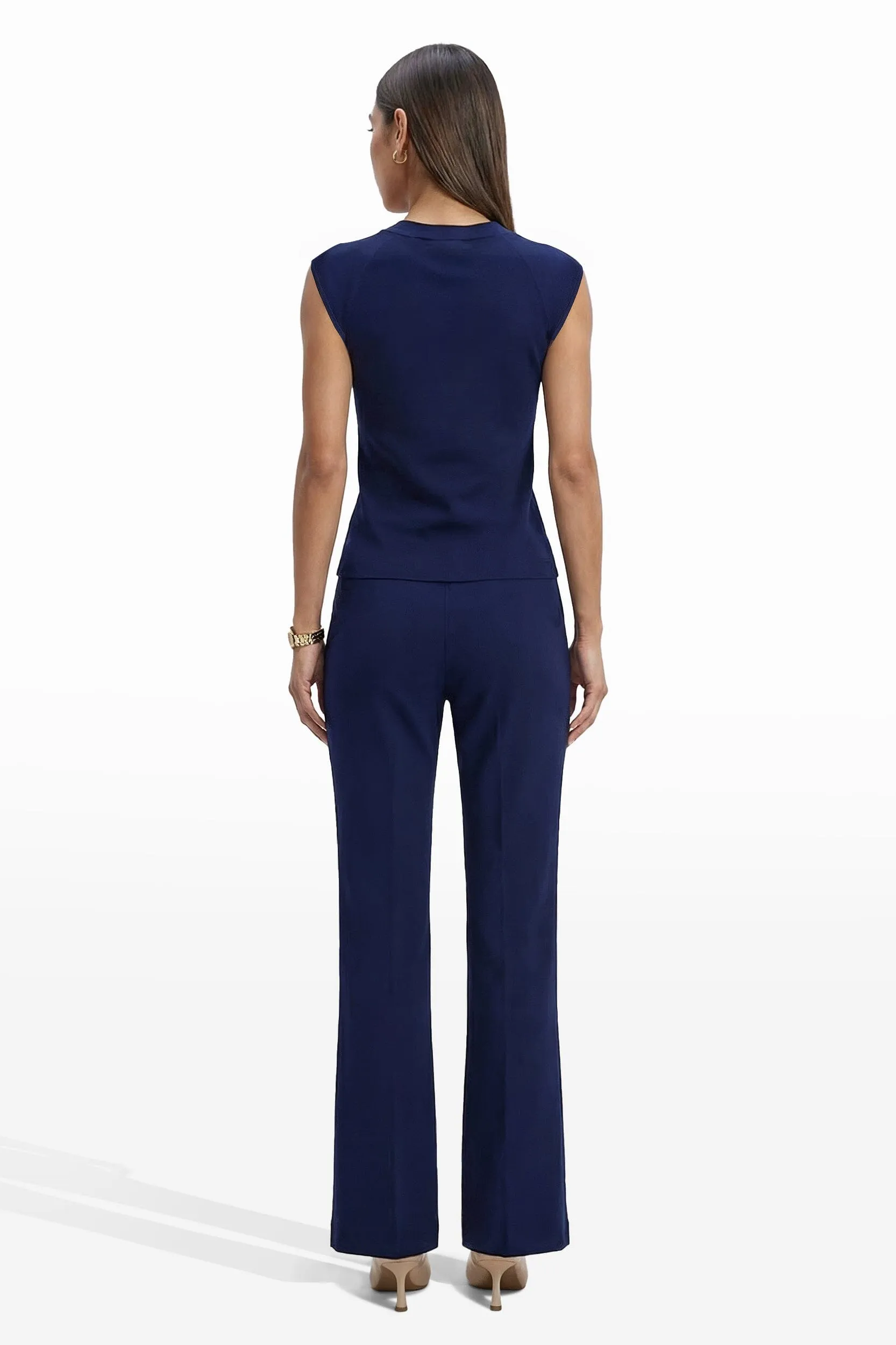 Round V-Neck Full Needle Knit Tank sold by Anne Klein product image thumbnail 2