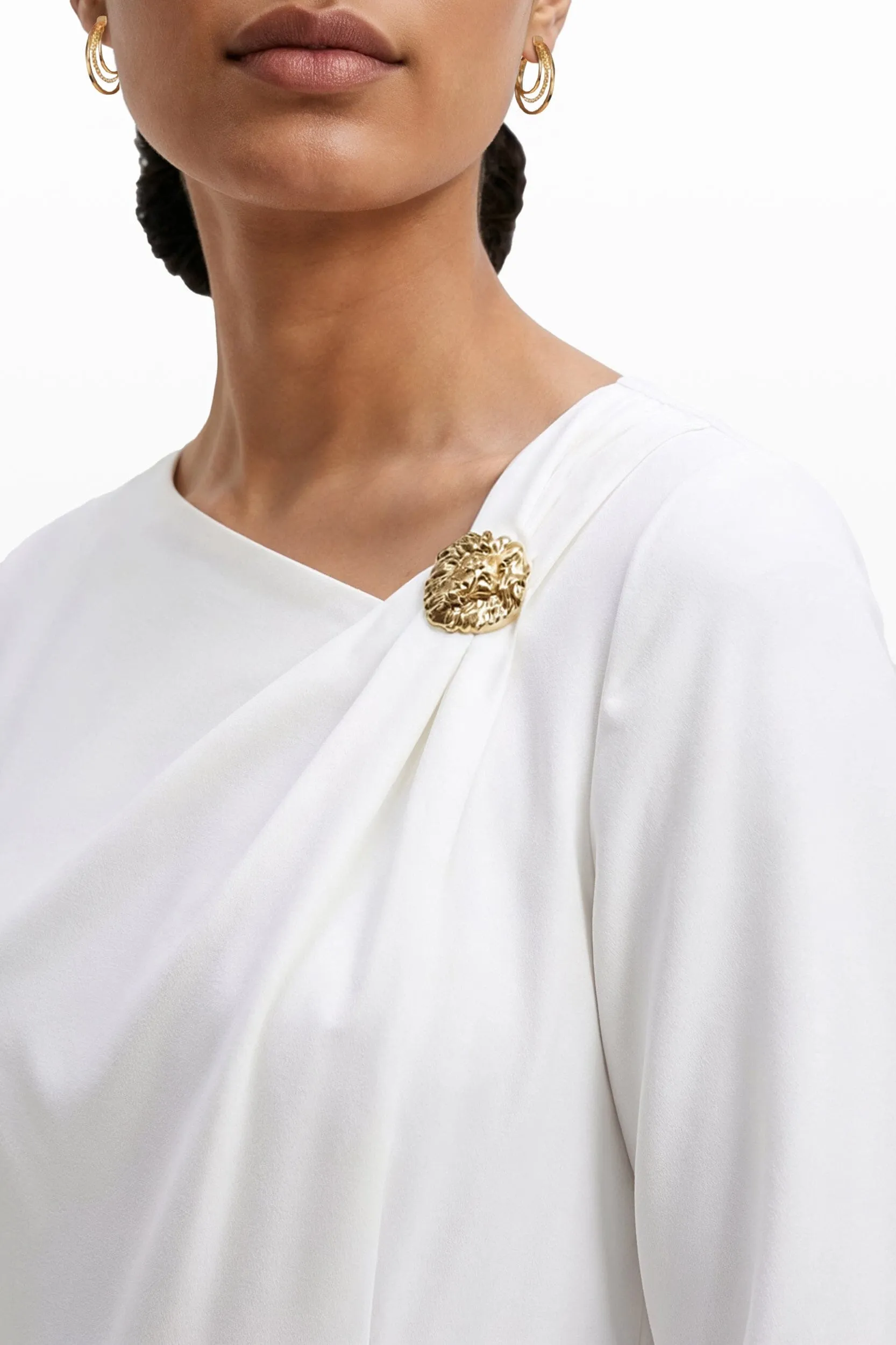 Shoulder Pin Midi Length A-line silhouette Dress sold by Anne Klein product image thumbnail 4