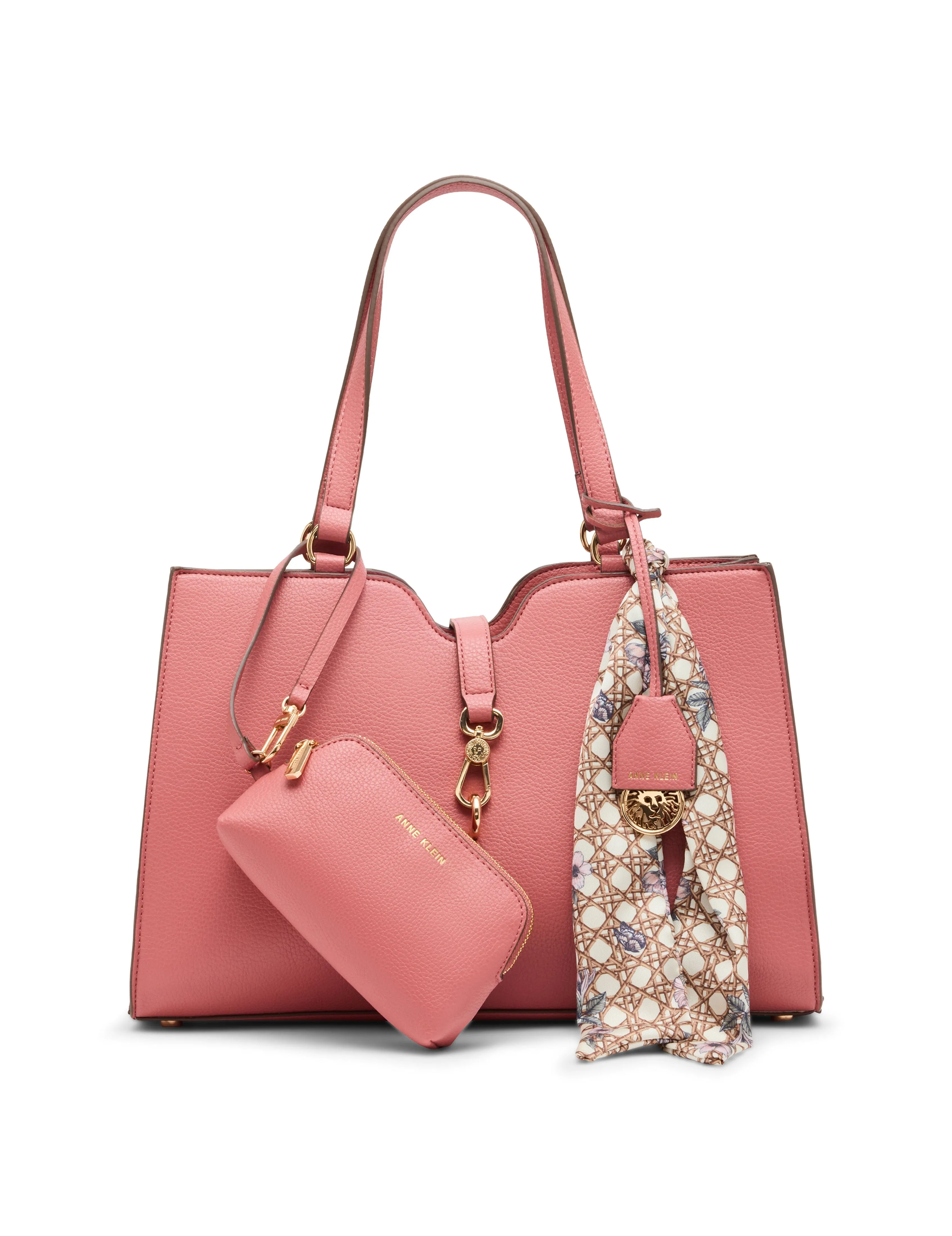 East West Tote with Attached Scarf sold by Anne Klein