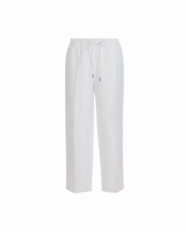 Wide Leg Crop Drawstring Lined Pull-On Pants made by Kasper