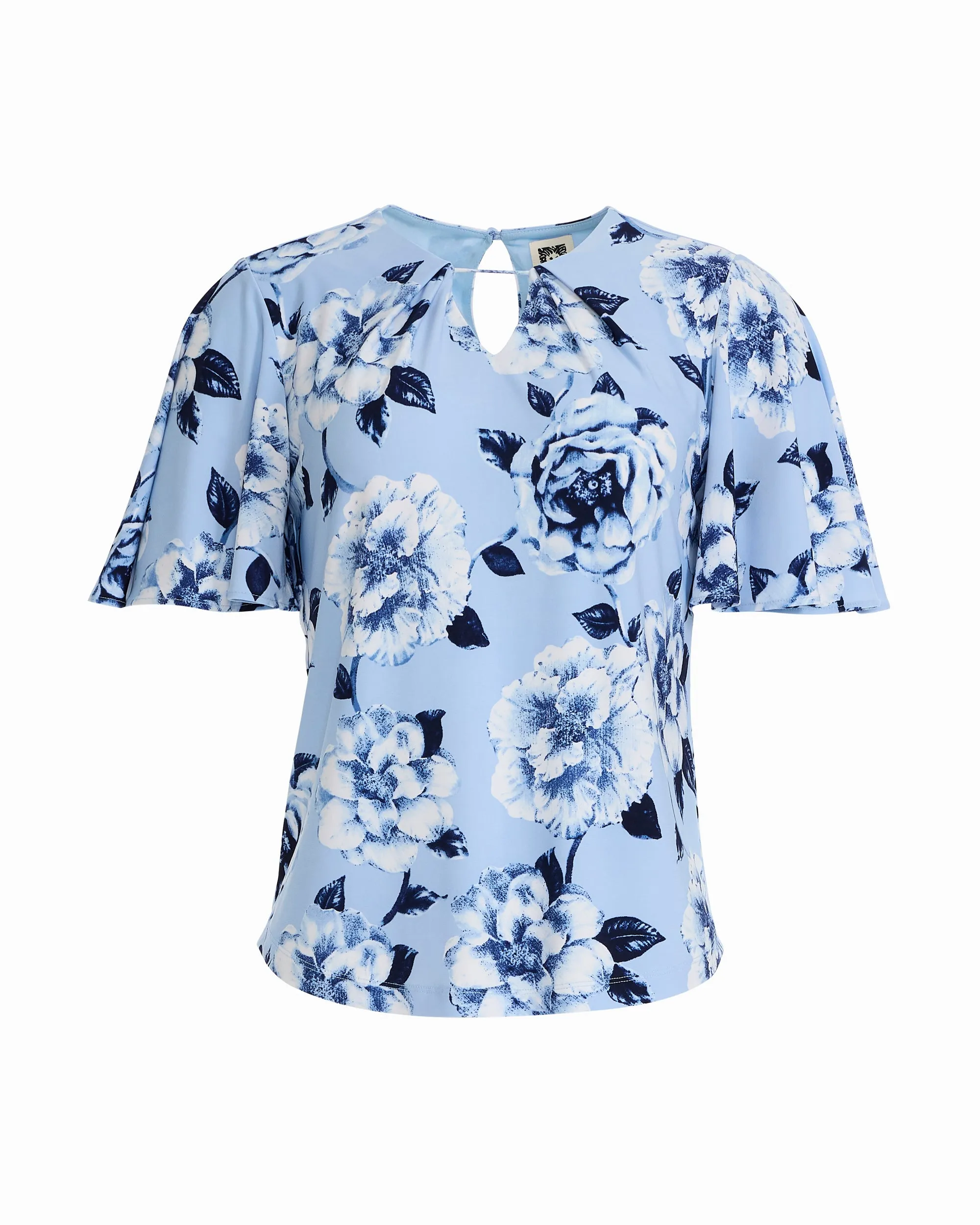 Pleated Neck Bell Sleeve Top sold by Anne Klein