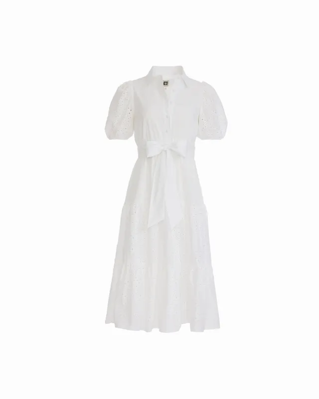 Puff Sleeve Tiered Shirt Dress made by Kasper