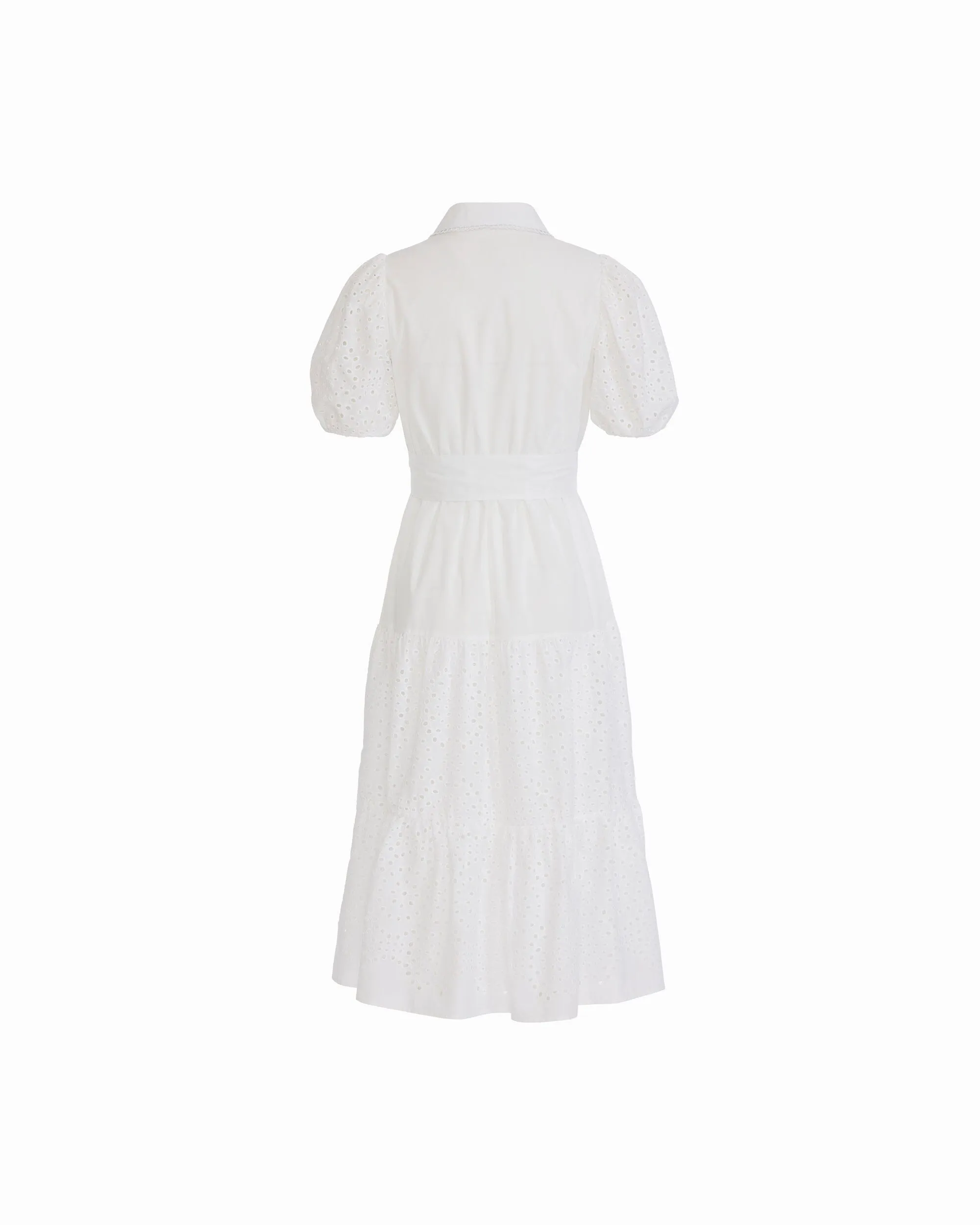 Petite Puff Sleeve Tiered Shirt Dress sold by Anne Klein product image thumbnail 2