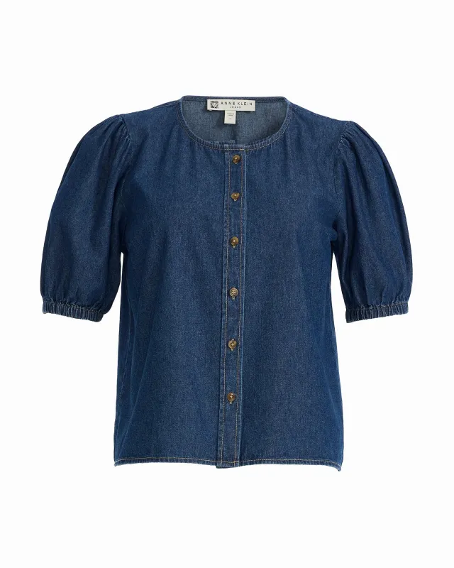 Gathered Short Sleeve Blouse made by Kasper