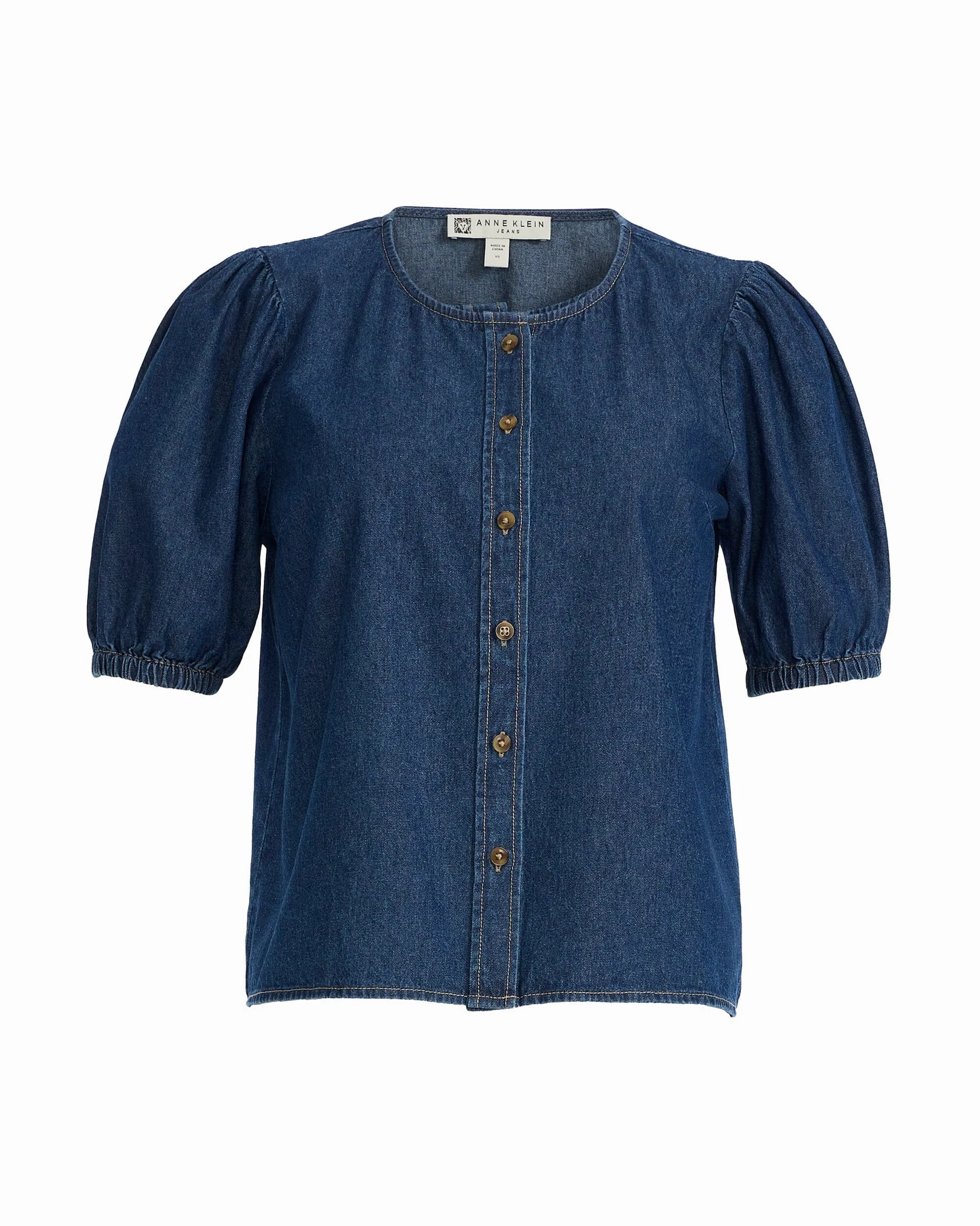 Petite Gathered Short Sleeve Blouse sold by Anne Klein