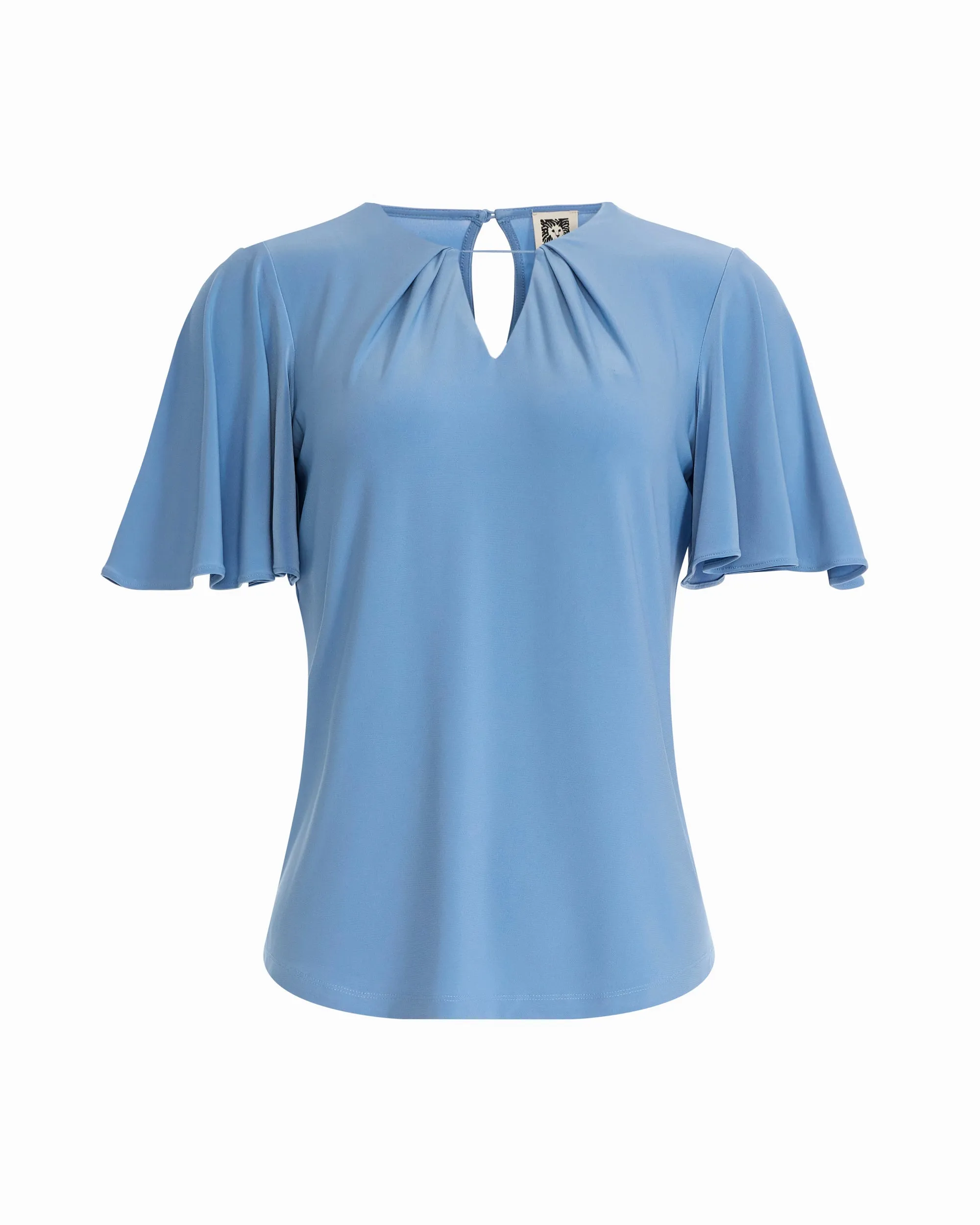 Pleated Neckline Bell Sleeve Top sold by Anne Klein