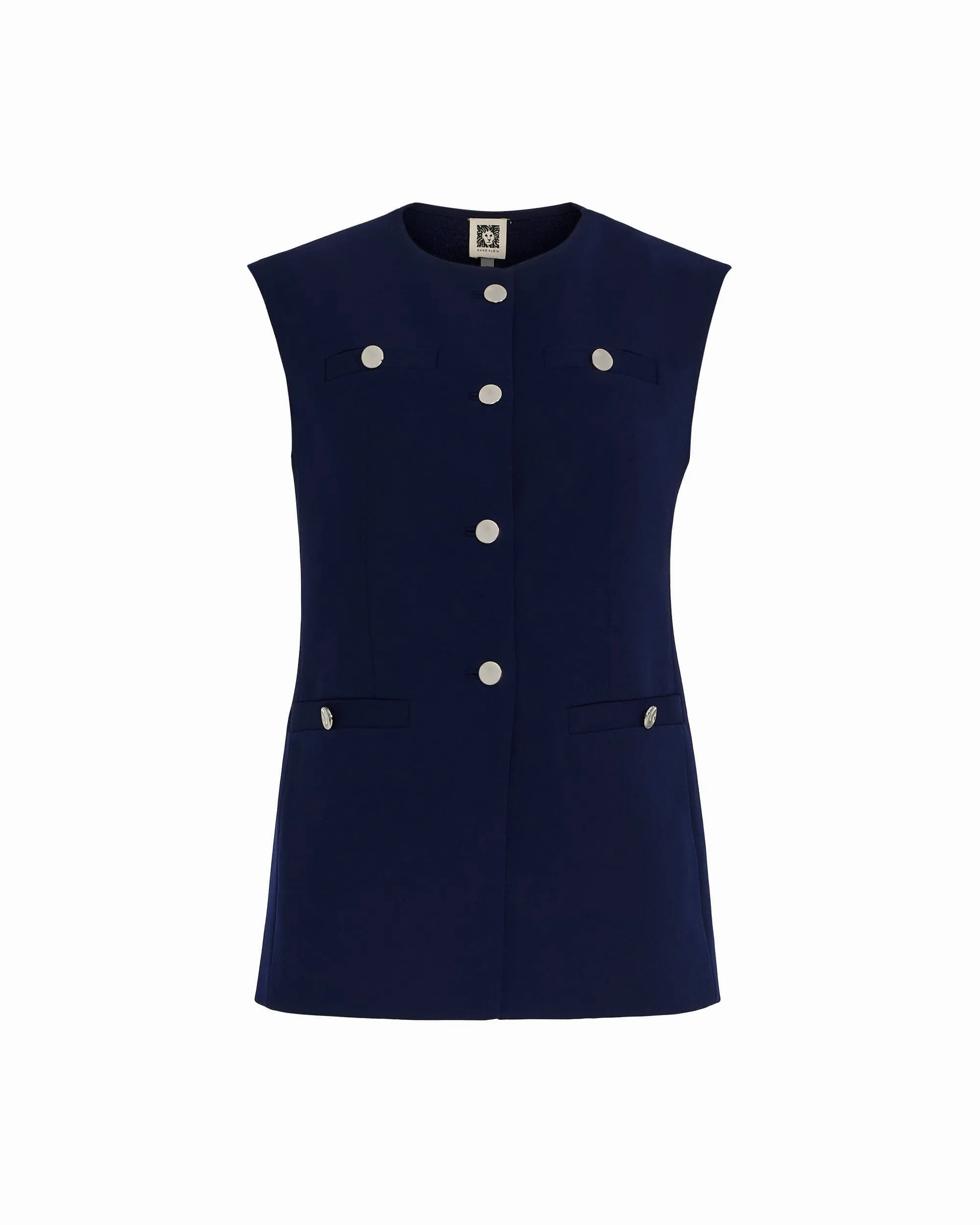 Four-Button Vest with Welt Pockets sold by Anne Klein