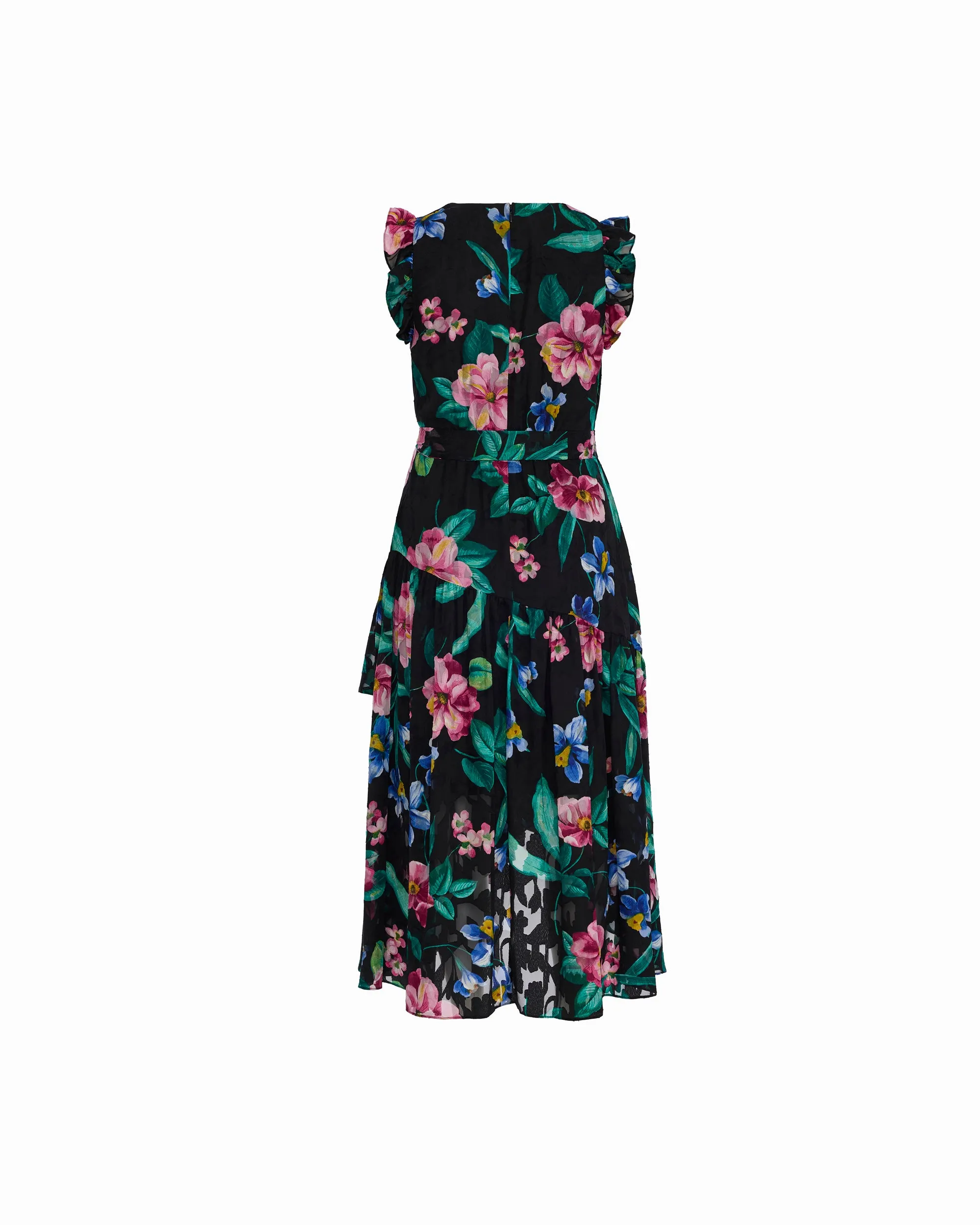 Plus Size High-Low Hem Wrap Dress with Ruffle Detail Sleeves sold by Anne Klein product image thumbnail 2