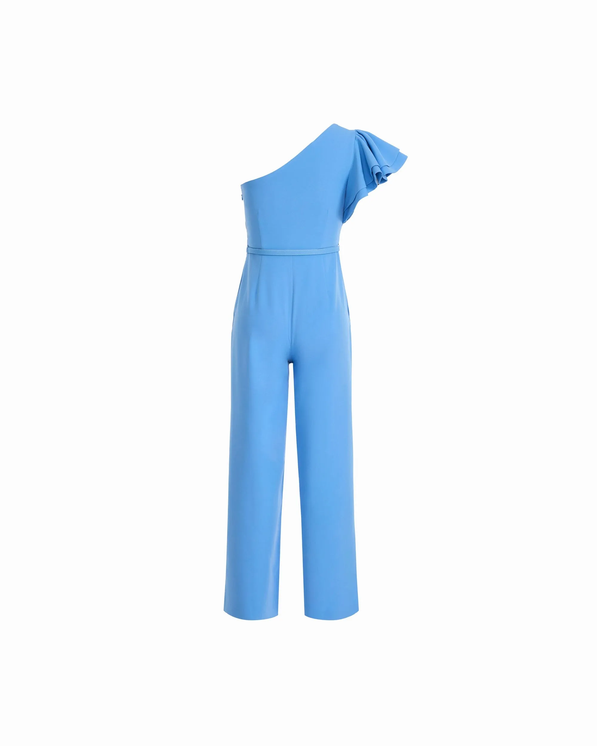 One Shoulder Ruffle Detail Sleeve Jumpsuit sold by Anne Klein product image thumbnail 2