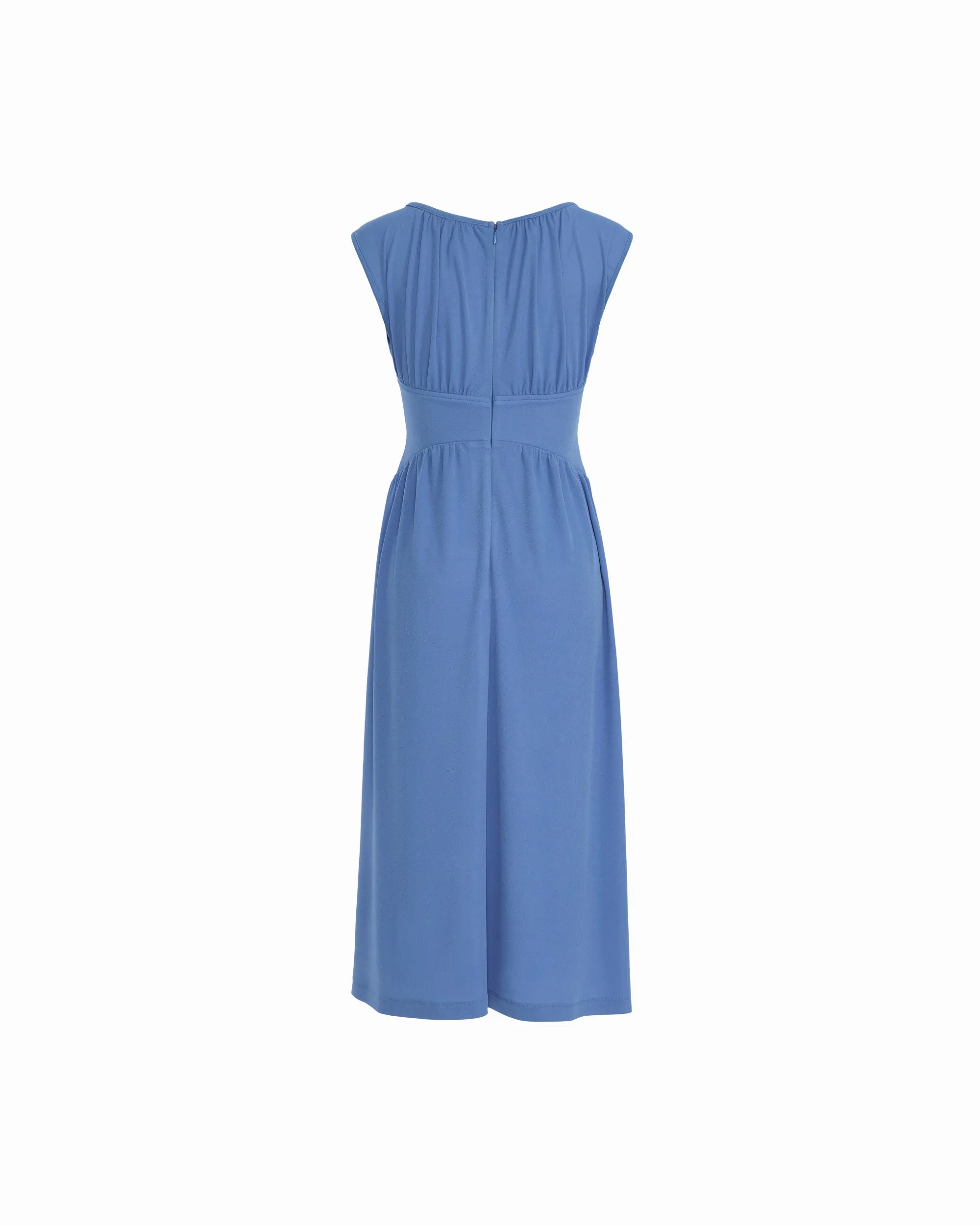 Boat Neckline Shirred Midi Length Dress sold by Anne Klein product image thumbnail 2