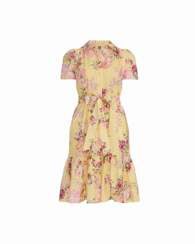 Plus Size Short Sleeve Tiered construction Shirt Dress made by Kasper