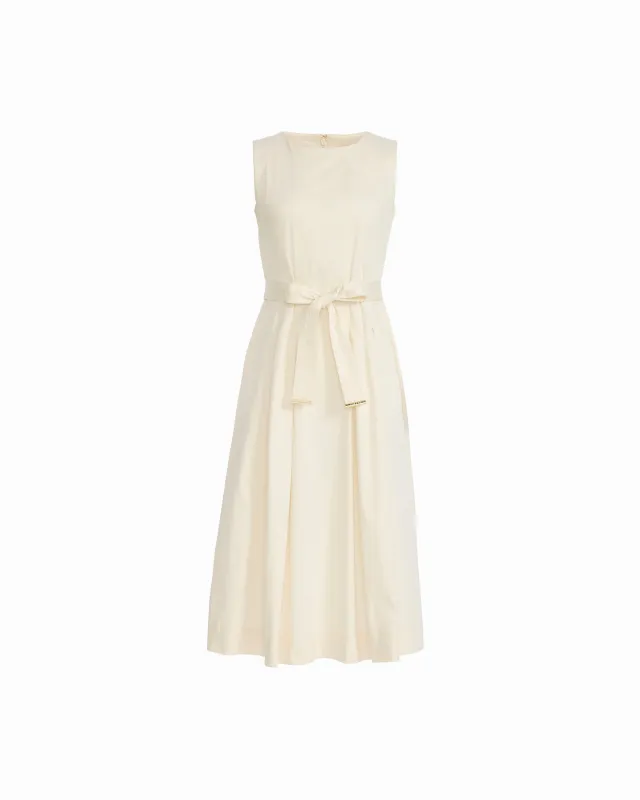 Paneled Bodice Jewel Neck Midi length Dress made by Kasper