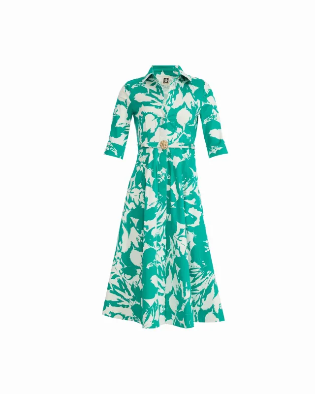 Petite Waist Tucked Shirt Dress made by Kasper