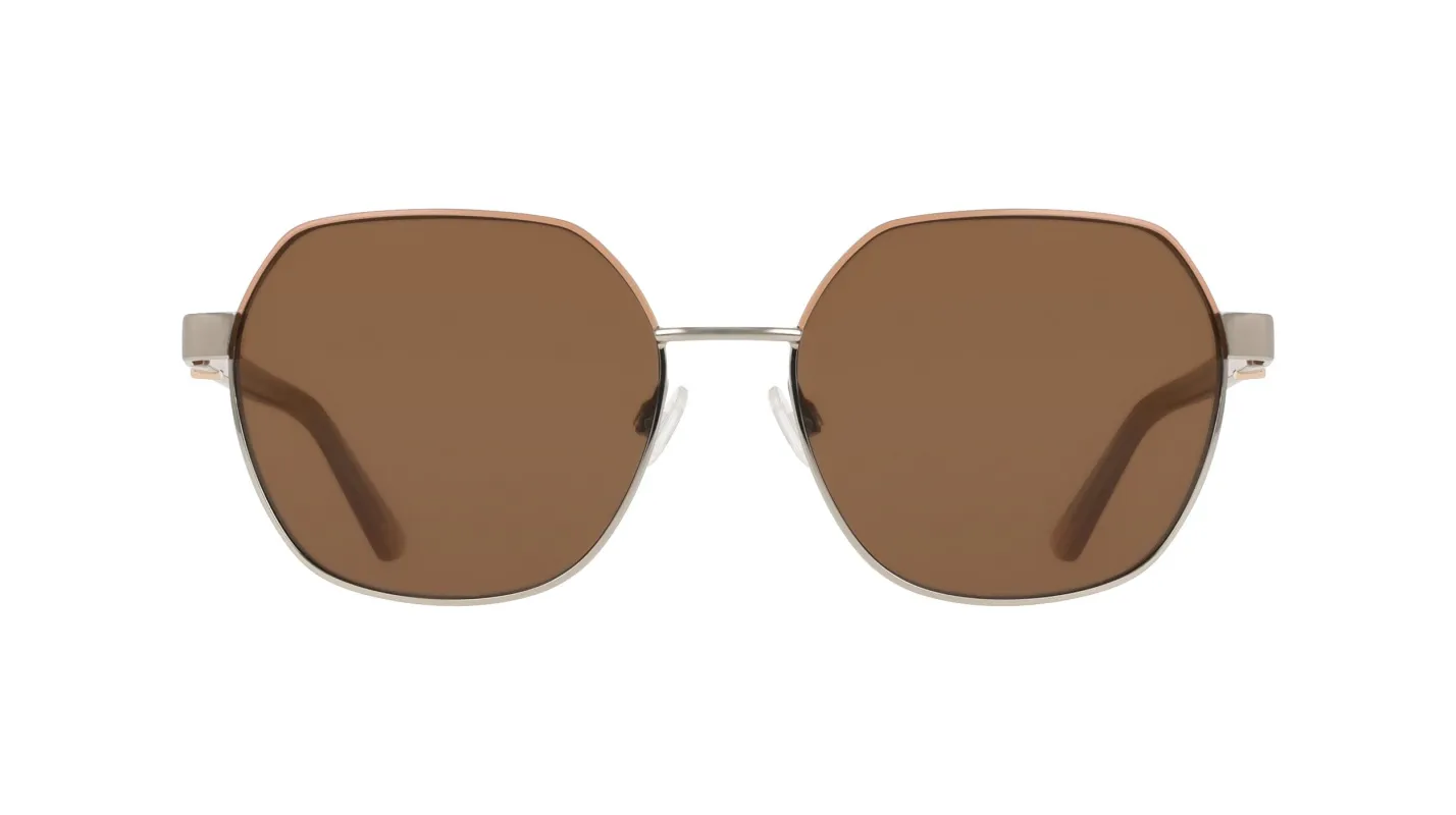 Two-Tone Square Metal Frame Sunglasses made by Anne Klein