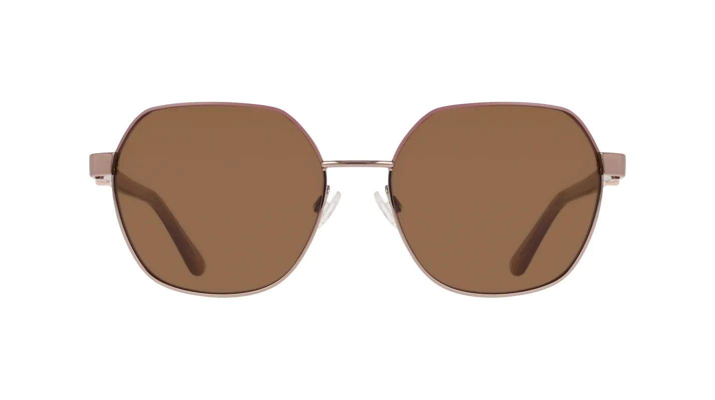 Two-Tone Square Metal Frame Sunglasses made by Anne Klein